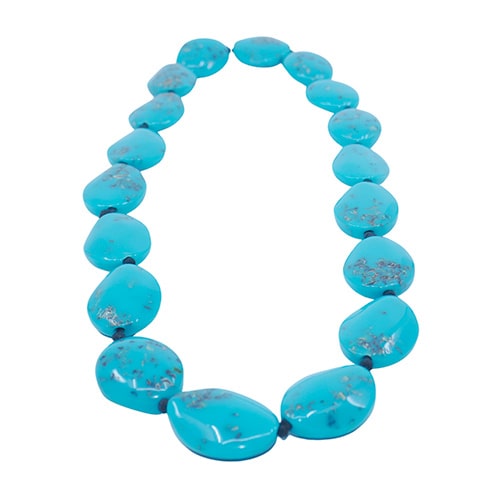 Jackie Brazil "Kathy" Turquoise Small Riverstones 70cm Necklace ( N3750 )