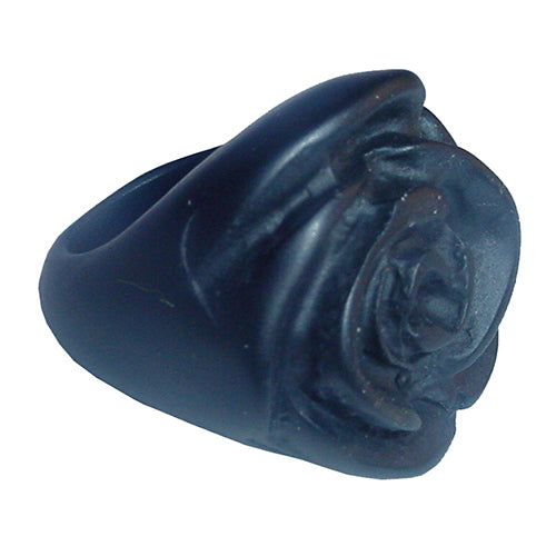 Jackie Brazil "Rose" Black Resin Rose Ring ( R0585 ) Size UK M / US 6