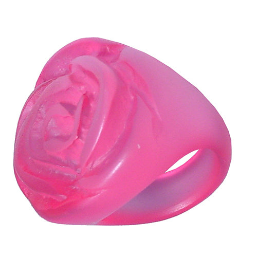 Jackie Brazil "Rose" Light Pink Resin Rose Ring ( R0585 ) Size UK T / US 9.5