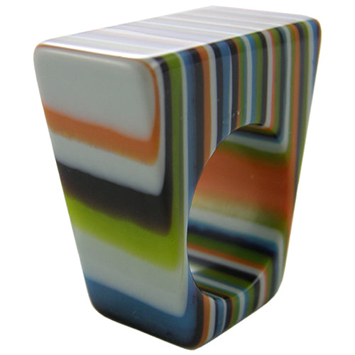 Jackie Brazil "Leda" Liquorice Allsorts Winter Mix Resin Ring ( R2269 ) UK N / USA 7