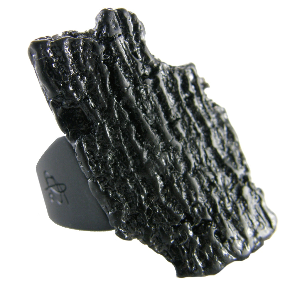 Jackie Brazil "Dark Black" Charcoal Resin Ring ( R2782 ) UK P / USA 7.5