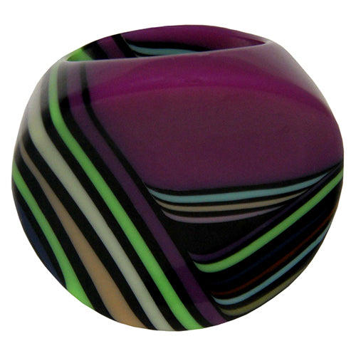 Jackie Brazil "Darning" Purple Swirls Concave Large Ring ( R3196 ) Size UK - N / US-7