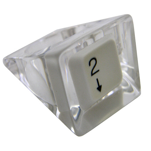 Jackie Brazil "Carre" Keyboard Flash Clear Square Resin Ring ( R3210 ) Size UK Q / US 8