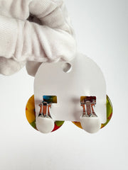 Marion Godart - Confetti "Bouclier" Summer Mix Dome Resin Clip On Earrings