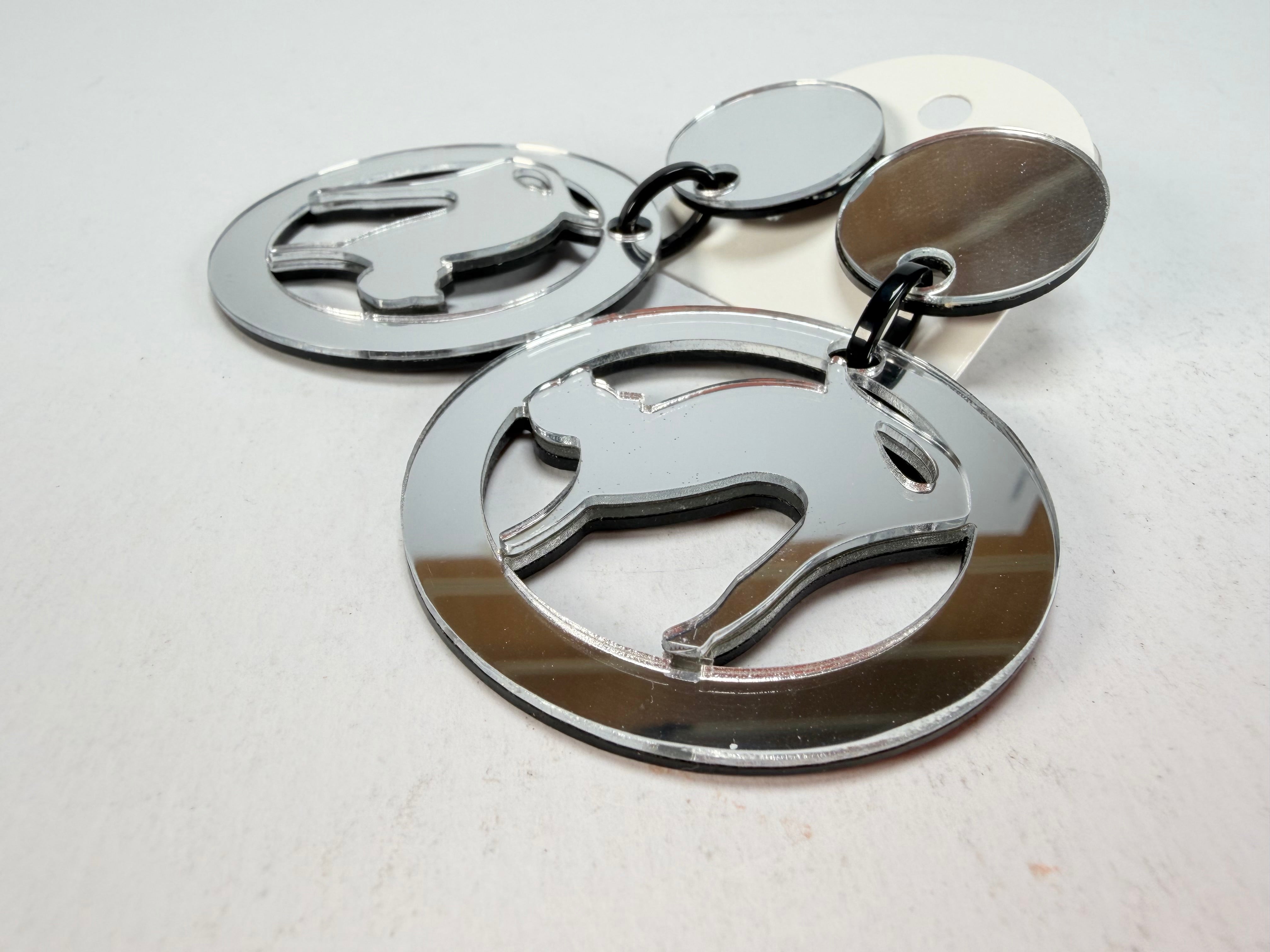 Marion Godart - Reflective "Chat Miroir" Mirror Effect Hoop Resin Clip On Earrings