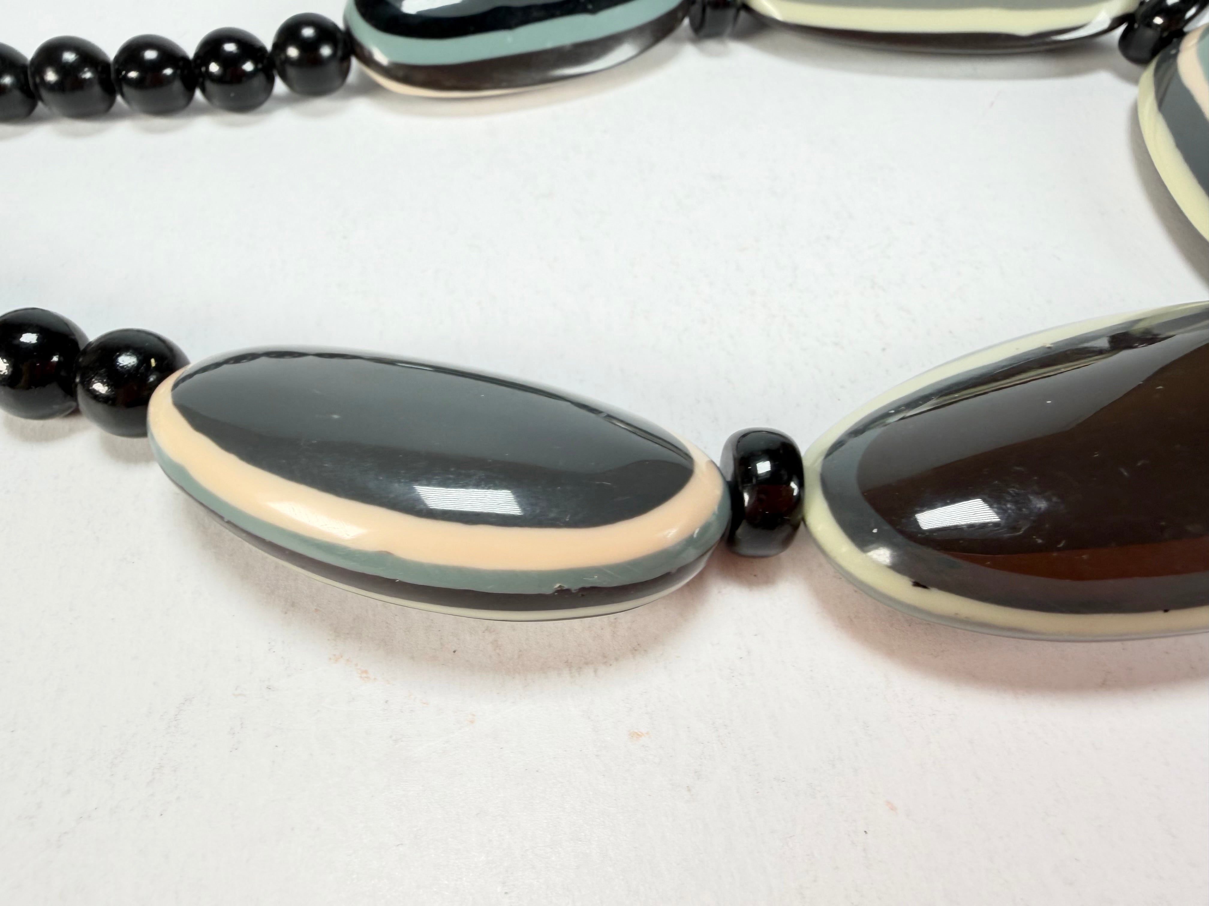 Marion Godart - BSX "Ovales Allongés" Neutral Mix Resin Necklace