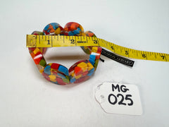 Marion Godart - Confetti "Cylindre" Summer Mix Elasticated Cylinder Resin Bracelet