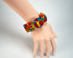 Marion Godart - Confetti "Cylindre" Summer Mix Elasticated Cylinder Resin Bracelet