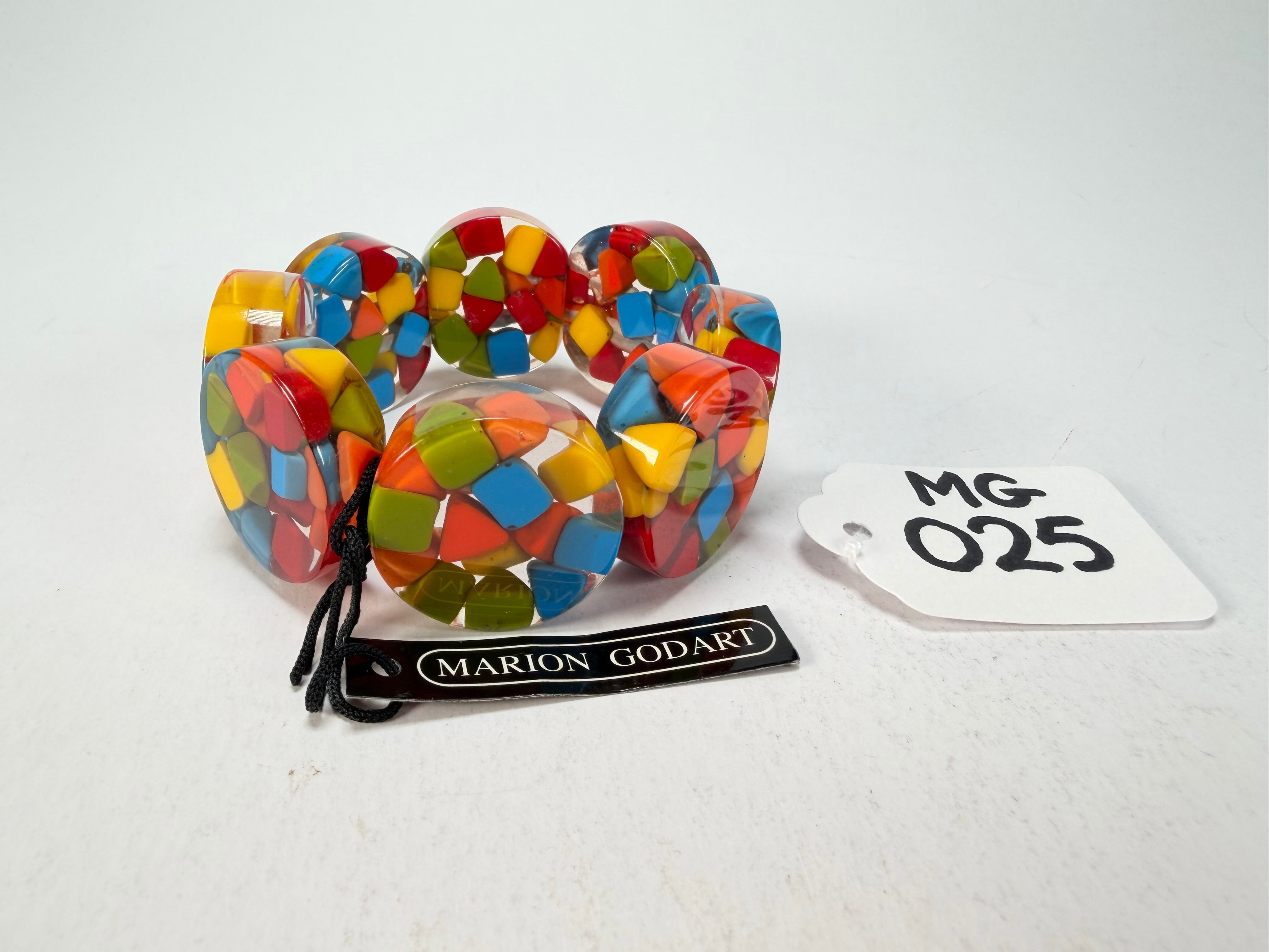 Marion Godart - Confetti "Cylindre" Summer Mix Elasticated Cylinder Resin Bracelet