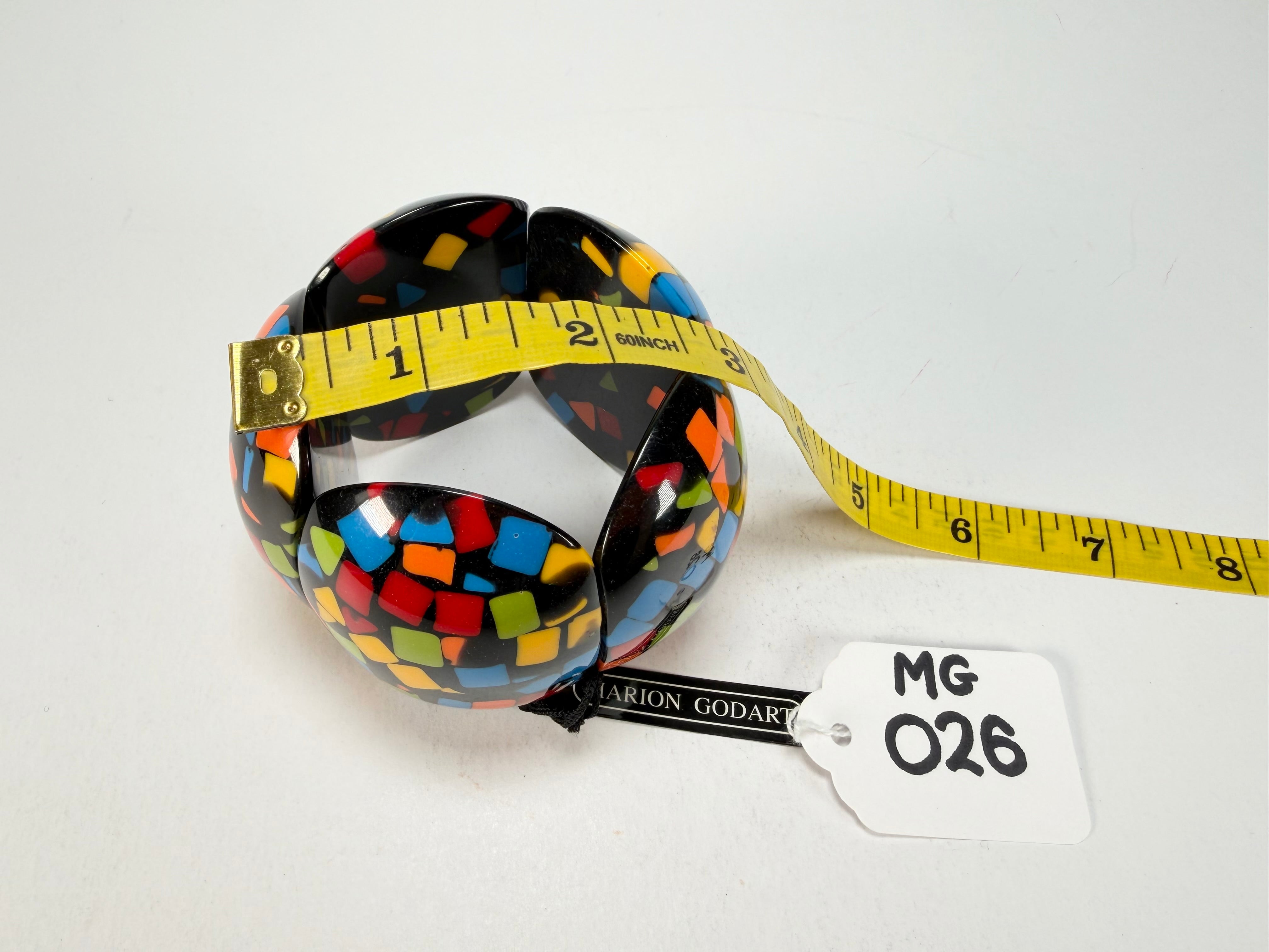 Marion Godart - Confetti "Cinq Pièces" Art-Deco Mix Elasticated Resin Bracelet