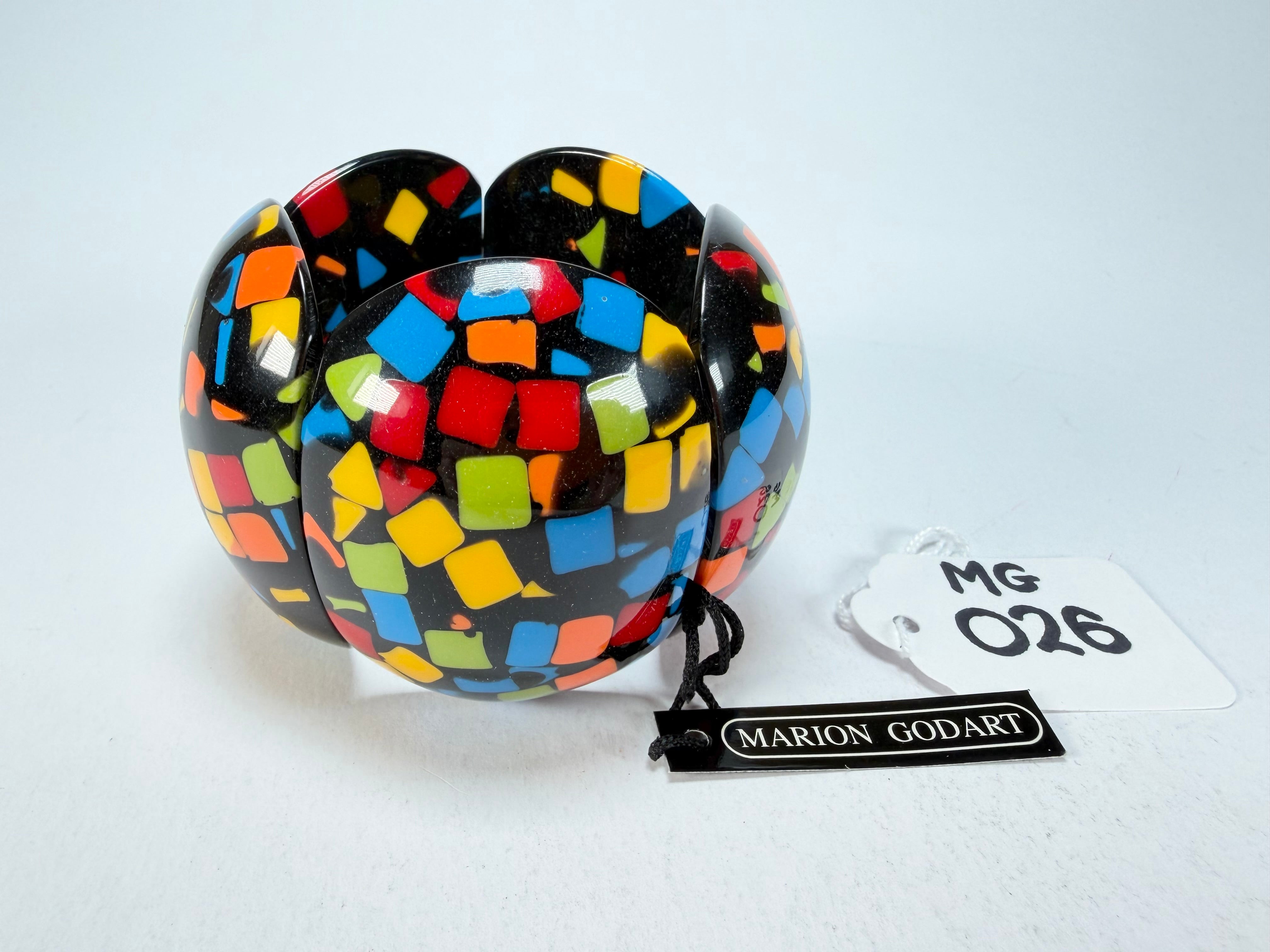 Marion Godart - Confetti "Cinq Pièces" Art-Deco Mix Elasticated Resin Bracelet