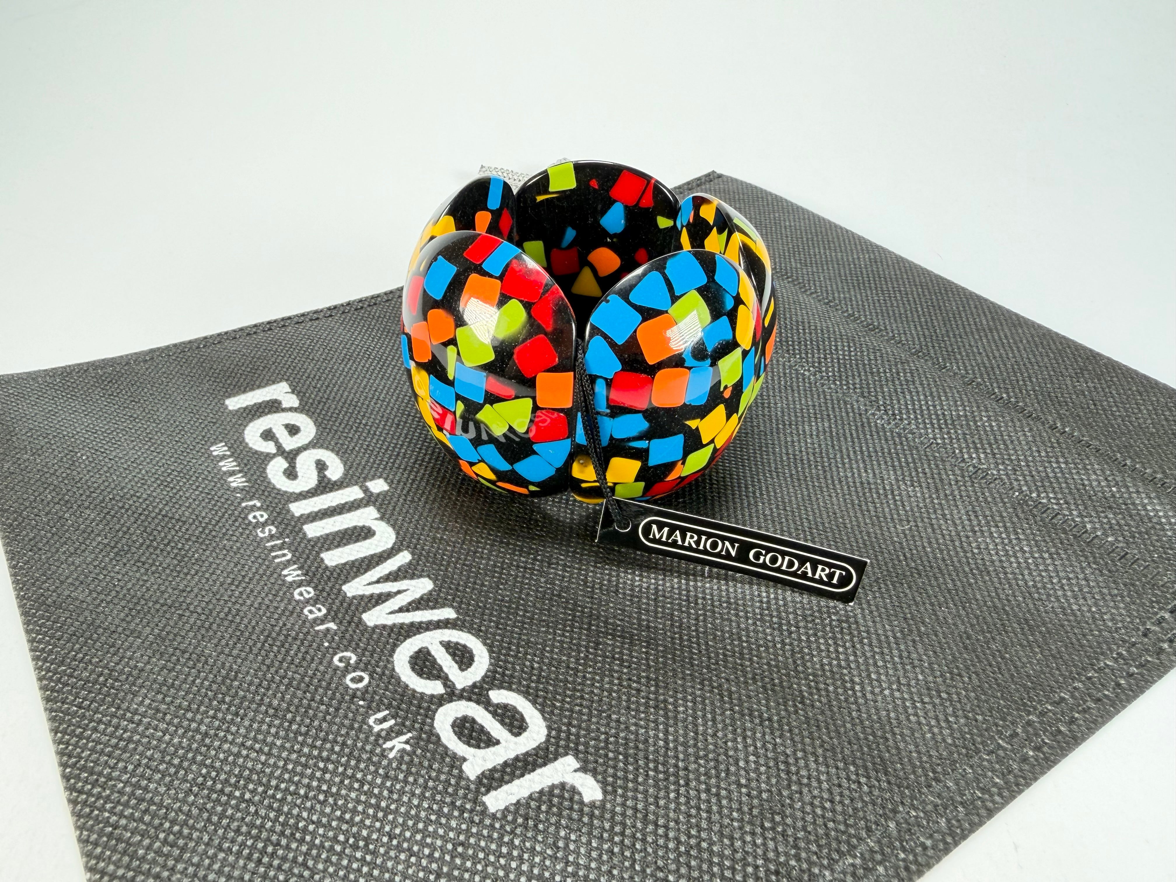 Marion Godart - Confetti "Cinq Pièces" Art-Deco Mix Elasticated Resin Bracelet