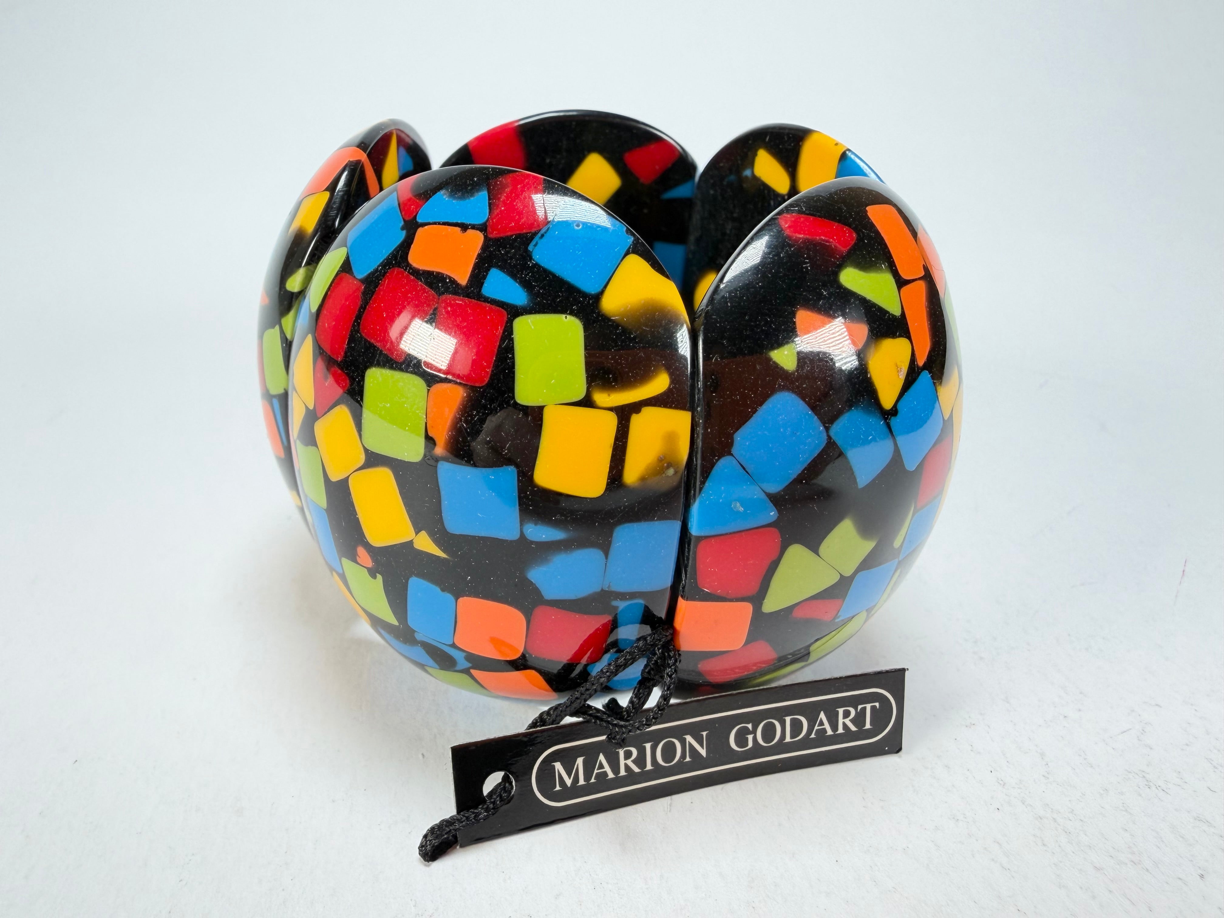 Marion Godart - Confetti "Cinq Pièces" Art-Deco Mix Elasticated Resin Bracelet