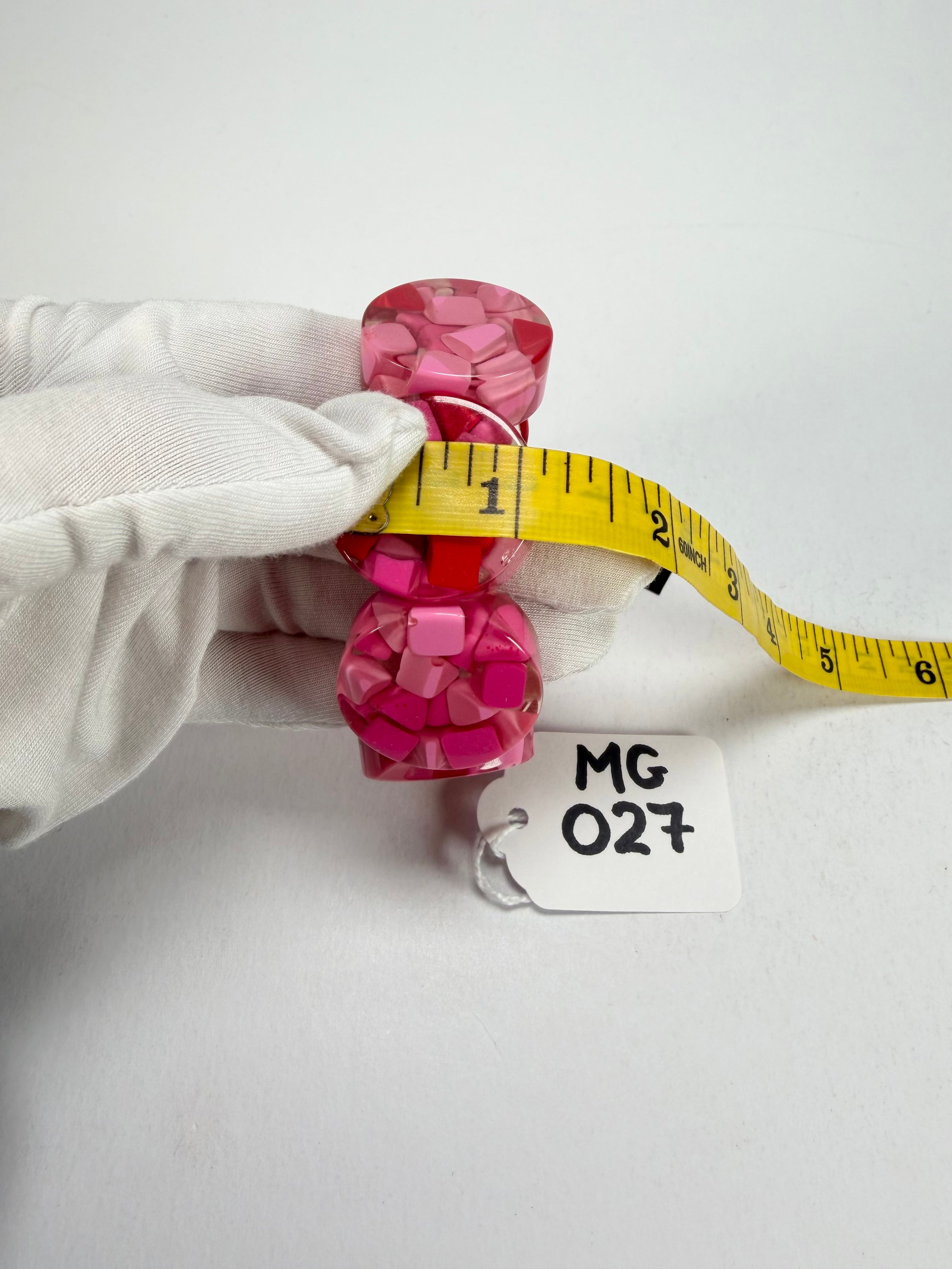 Marion Godart - Confetti "Cylindre" Pink Mix Elasticated Cylinder Resin Bracelet