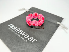 Marion Godart - Confetti "Cylindre" Pink Mix Elasticated Cylinder Resin Bracelet