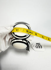 Marion Godart - Monochrome "Cinq pièces" Black & Cream Elasticated Resin Bracelet