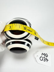 Marion Godart - Monochrome "Cinq pièces" Black & White Elasticated Resin Bracelet