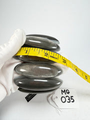 Marion Godart - Natural "Nuances" Grey Tones Elasticated Resin Bracelet