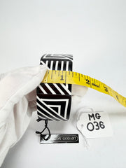 Marion Godart - Monochrome "Géométrique" Black & White Elasticated Resin Bracelet