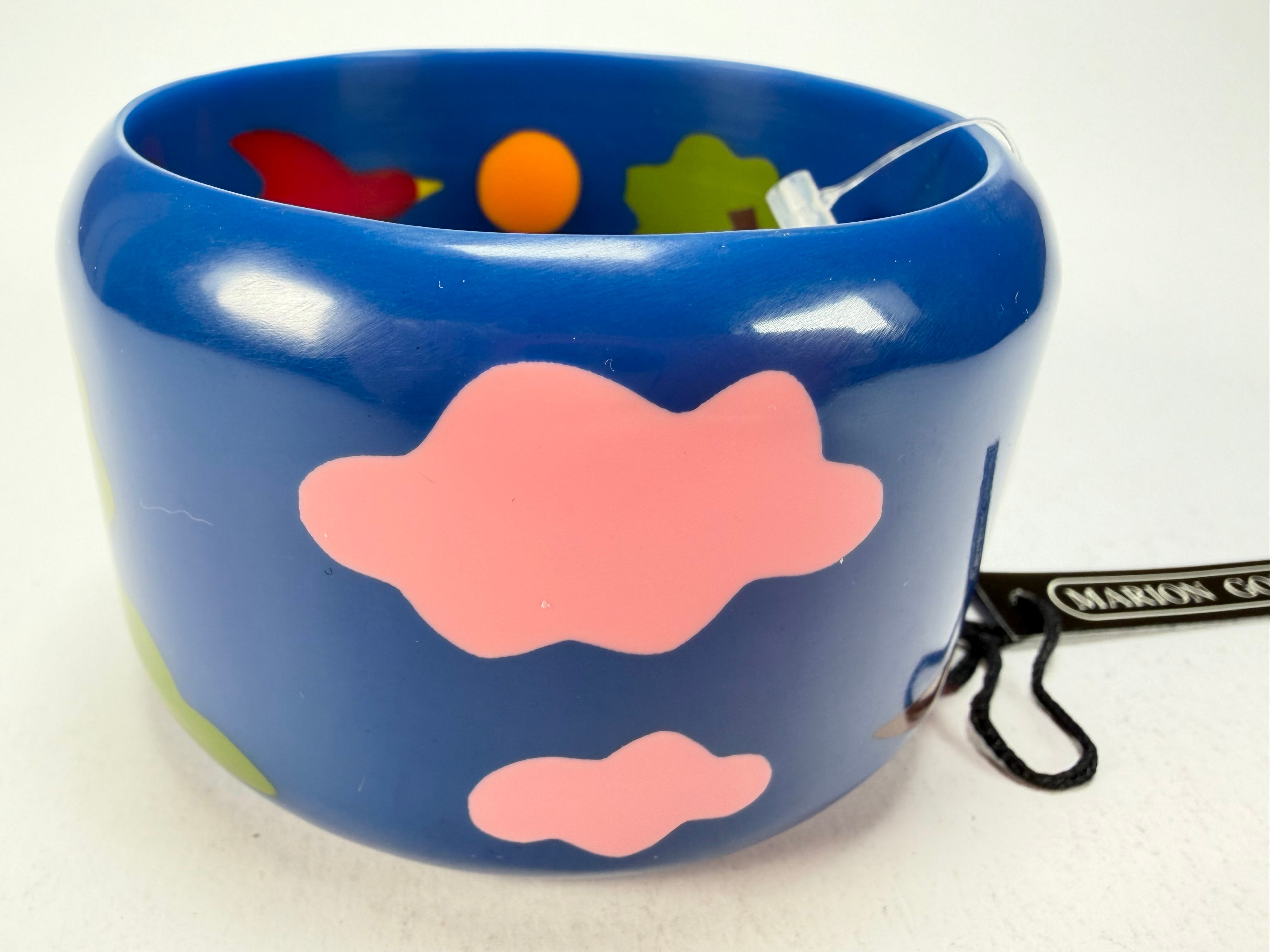 Marion Godart - Natural "Jeune" Blue Solid Round 5cm Bangle