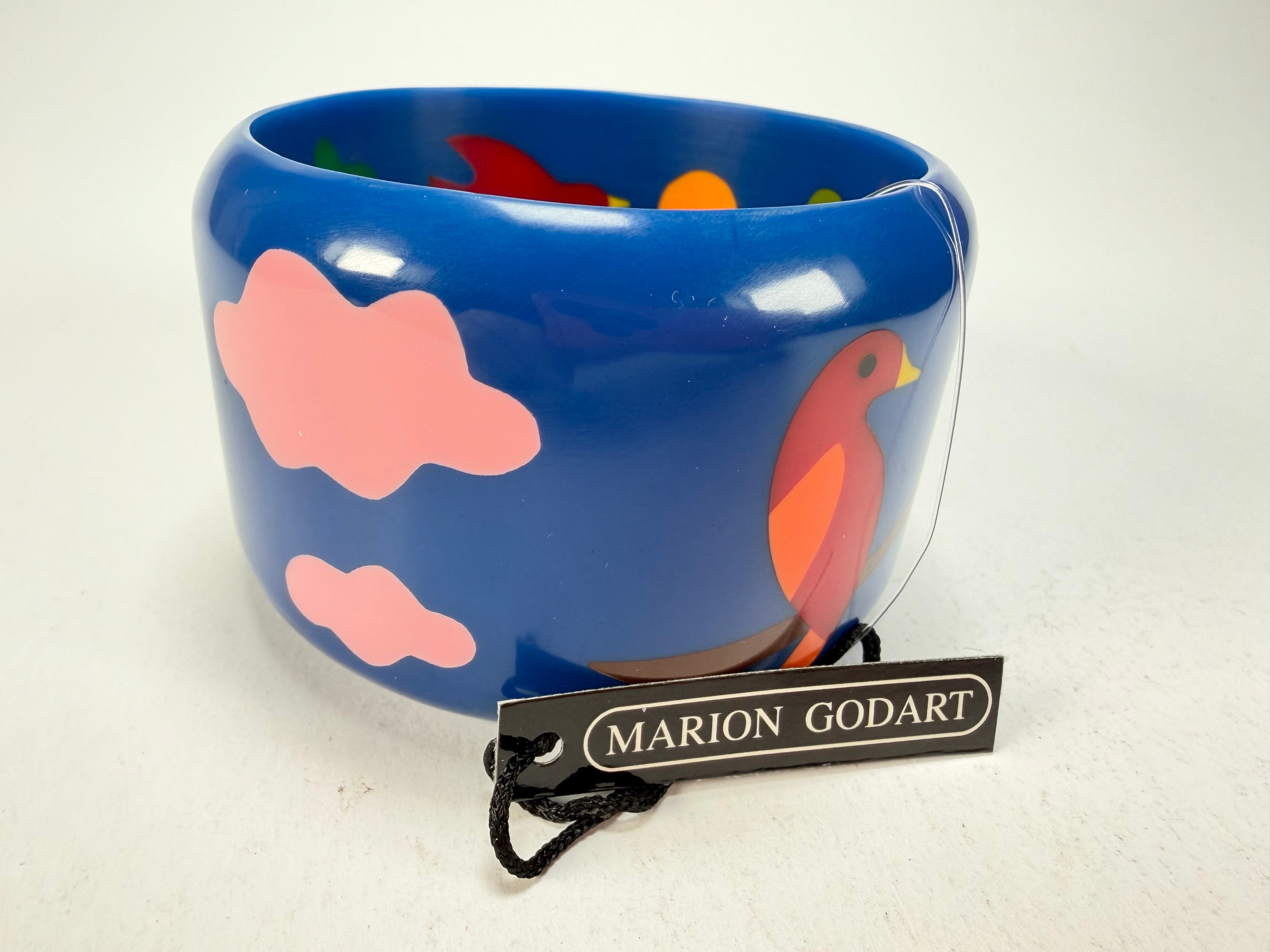 Marion Godart - Natural "Jeune" Blue Solid Round 5cm Bangle