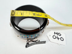 Marion Godart - Natural "Joyaux De La Nature" Black Solid Round 5cm Bangle