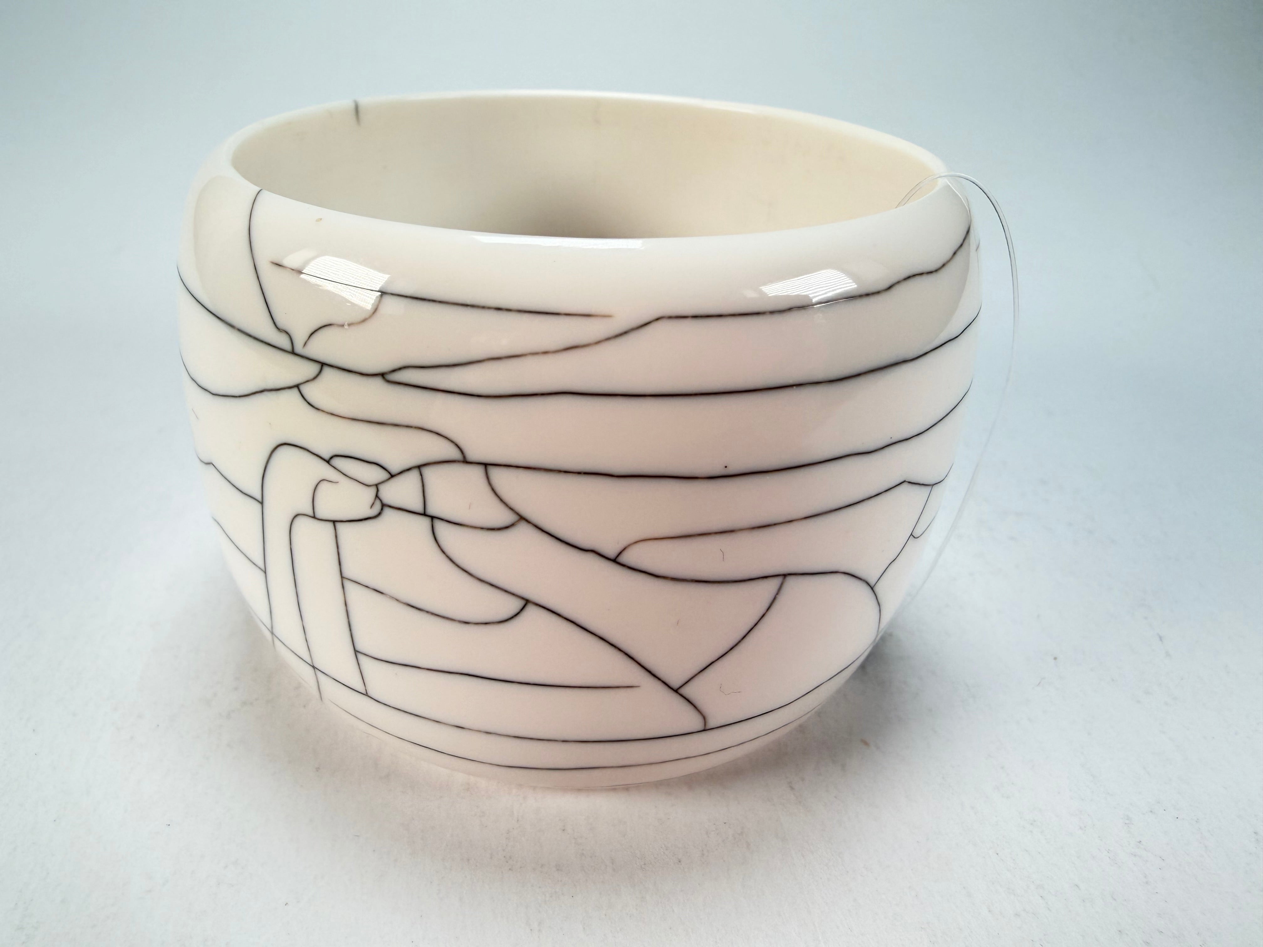 Marion Godart - Fragmental "Fissures" Cream Solid Round 5cm Bangle