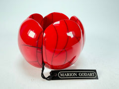 Marion Godart - Fragmental "Cinq Fissures Pièces" Red Elasticated Resin Bracelet