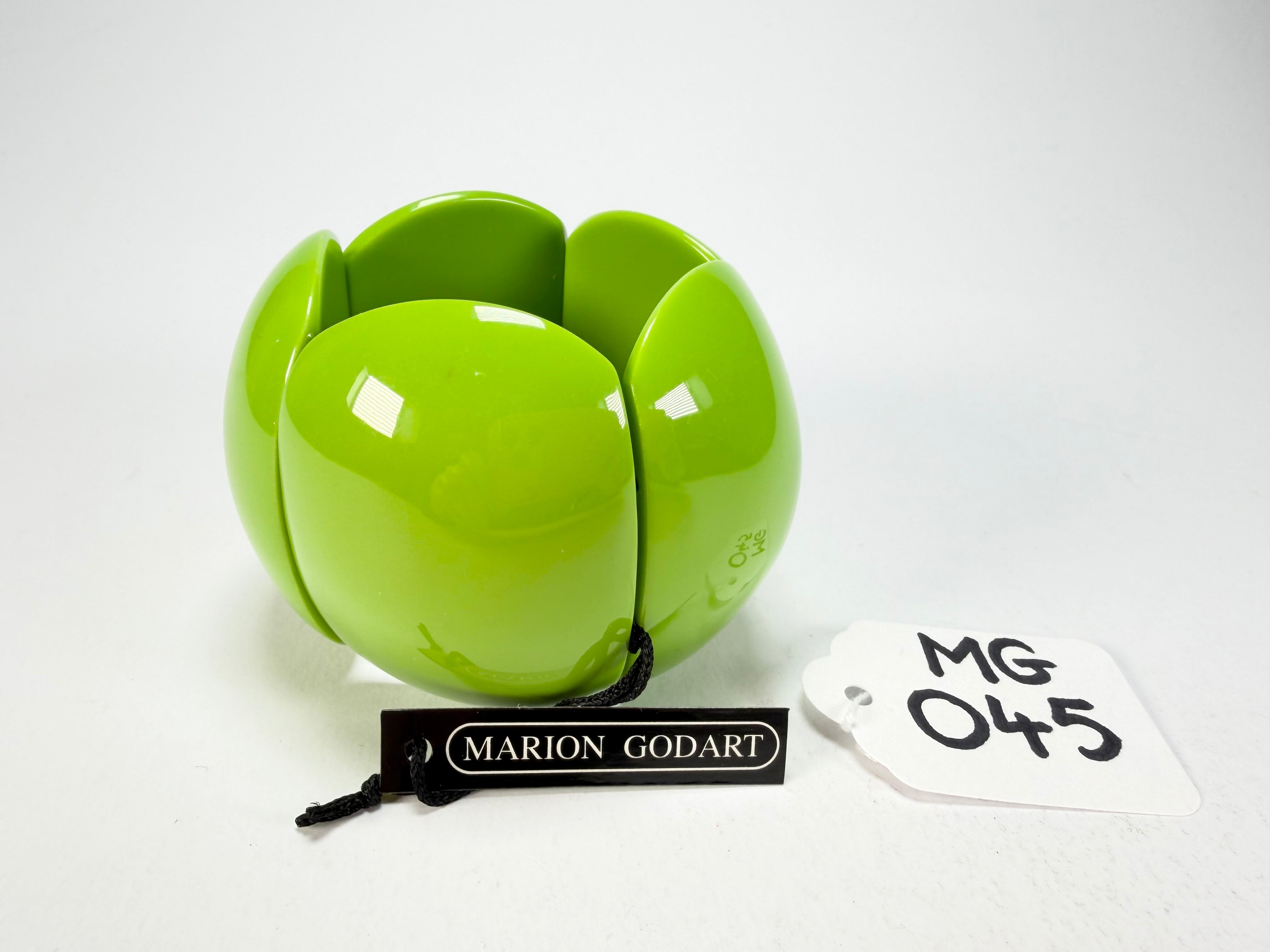 Marion Godart - BSX "Cinq Pièces" Green Elasticated Resin Bracelet