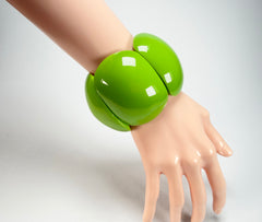 Marion Godart - BSX "Cinq Pièces" Green Elasticated Resin Bracelet