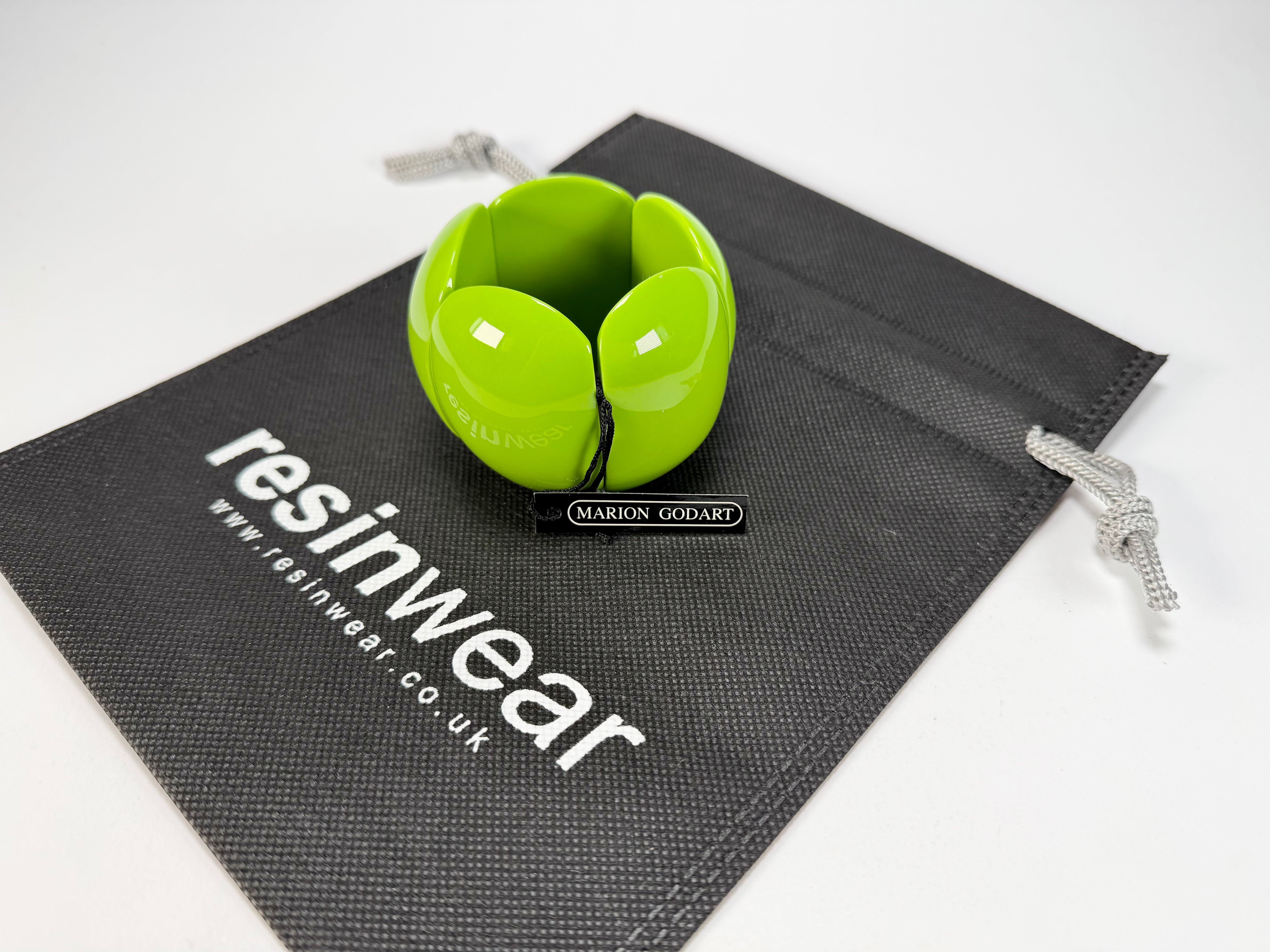 Marion Godart - BSX "Cinq Pièces" Green Elasticated Resin Bracelet
