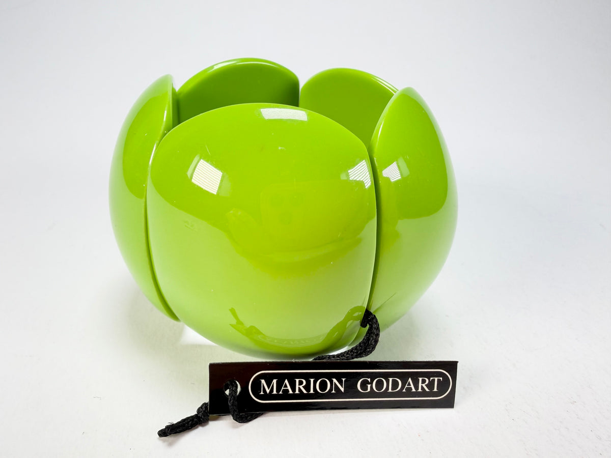 Marion Godart - BSX "Cinq Pièces" Green Elasticated Resin Bracelet