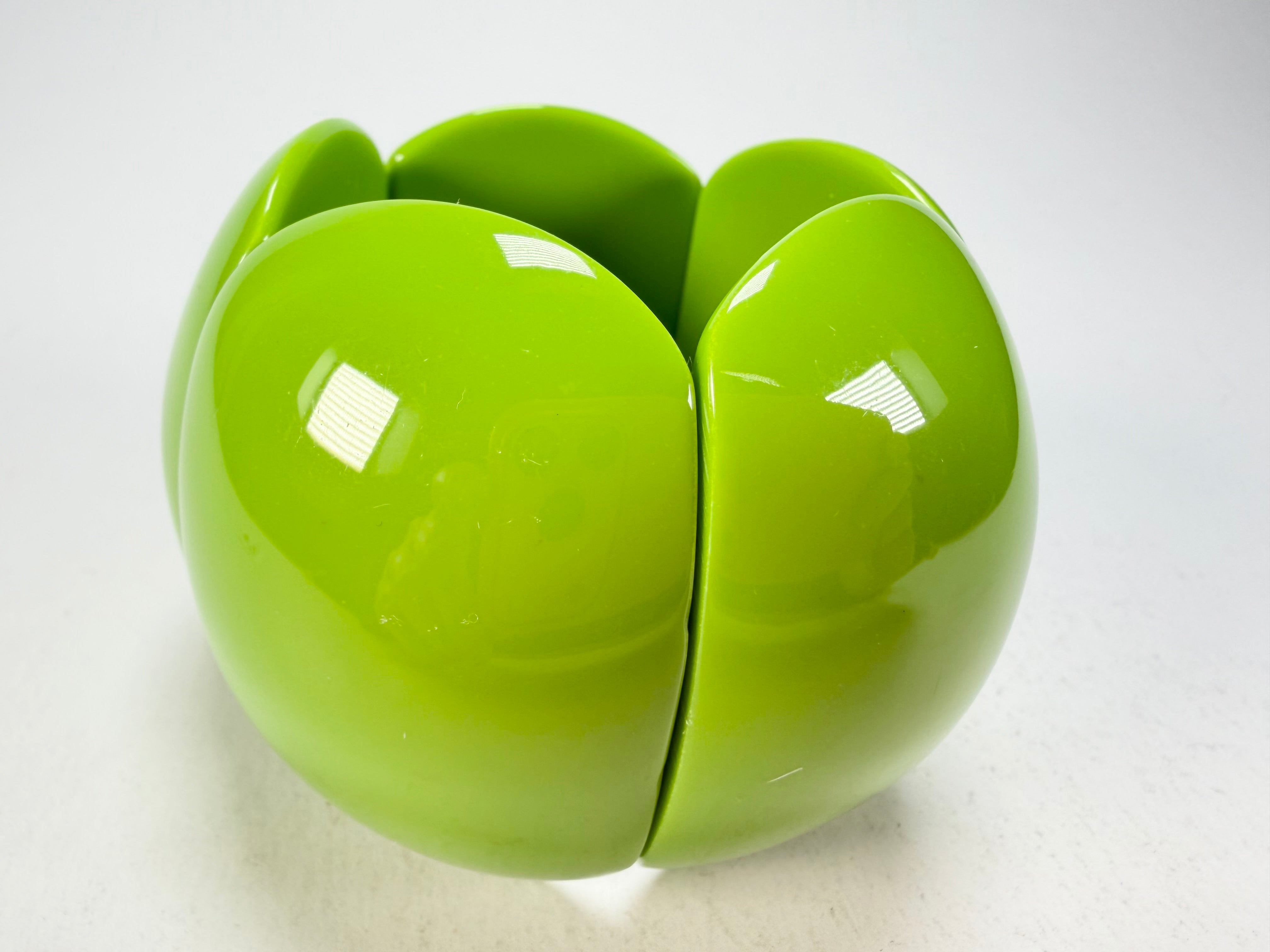 Marion Godart - BSX "Cinq Pièces" Green Elasticated Resin Bracelet