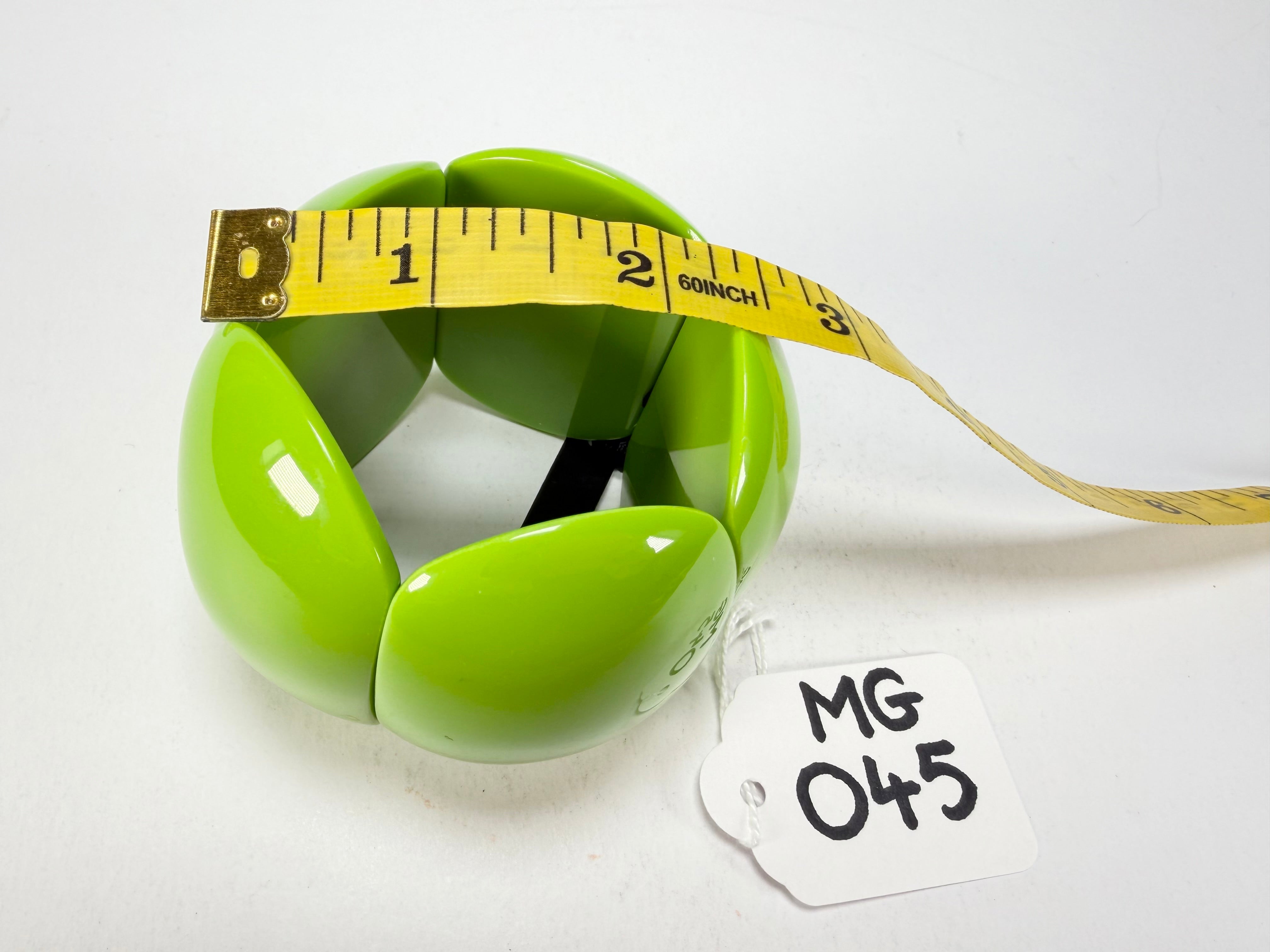 Marion Godart - BSX "Cinq Pièces" Green Elasticated Resin Bracelet