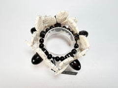 Marion Godart - Floral "Grand Pétale x Fragmental" Cream Flower Elasticated Resin Bracelet