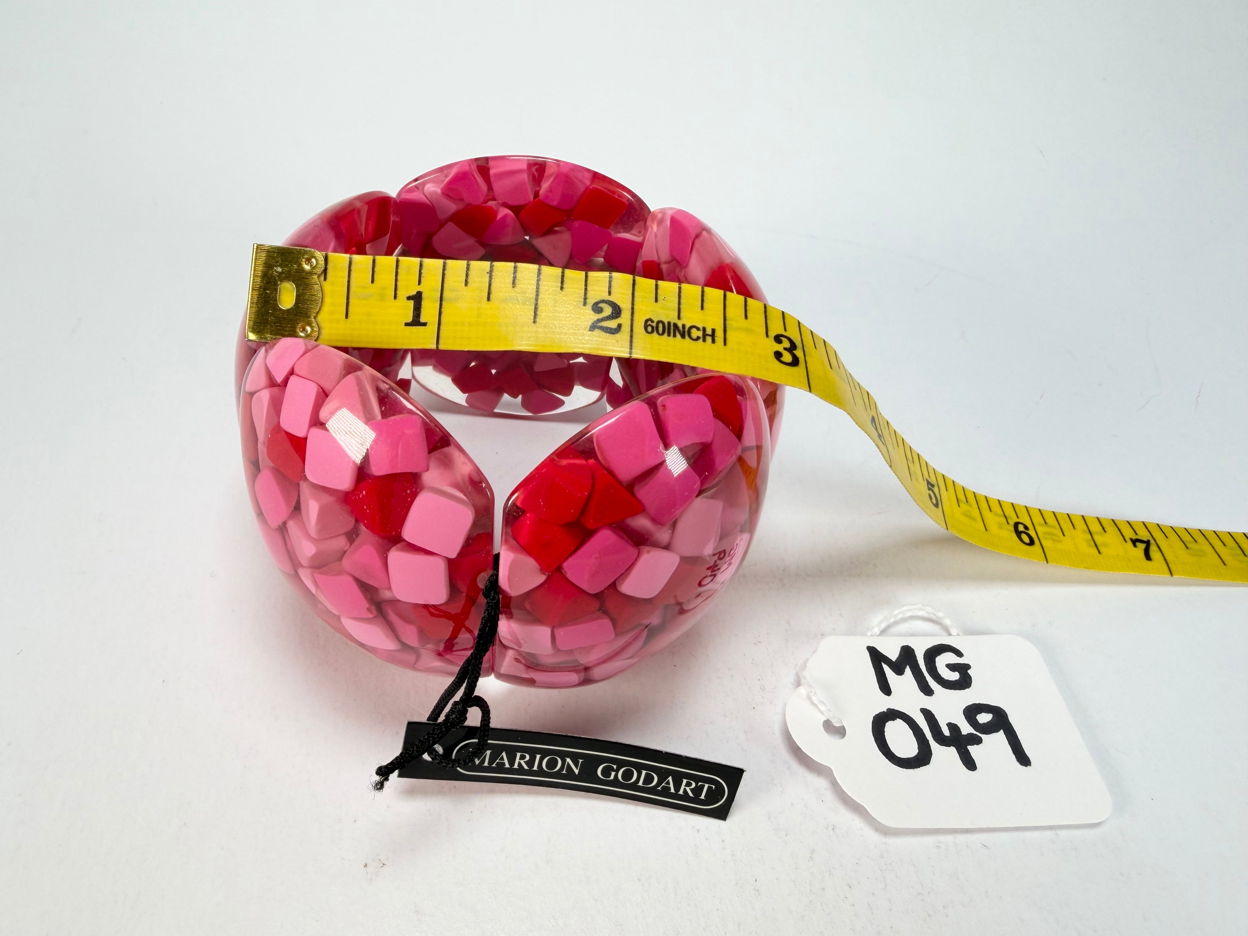 Marion Godart - Confetti "Cinq Pièces" Pink Mix Elasticated Resin Bracelet