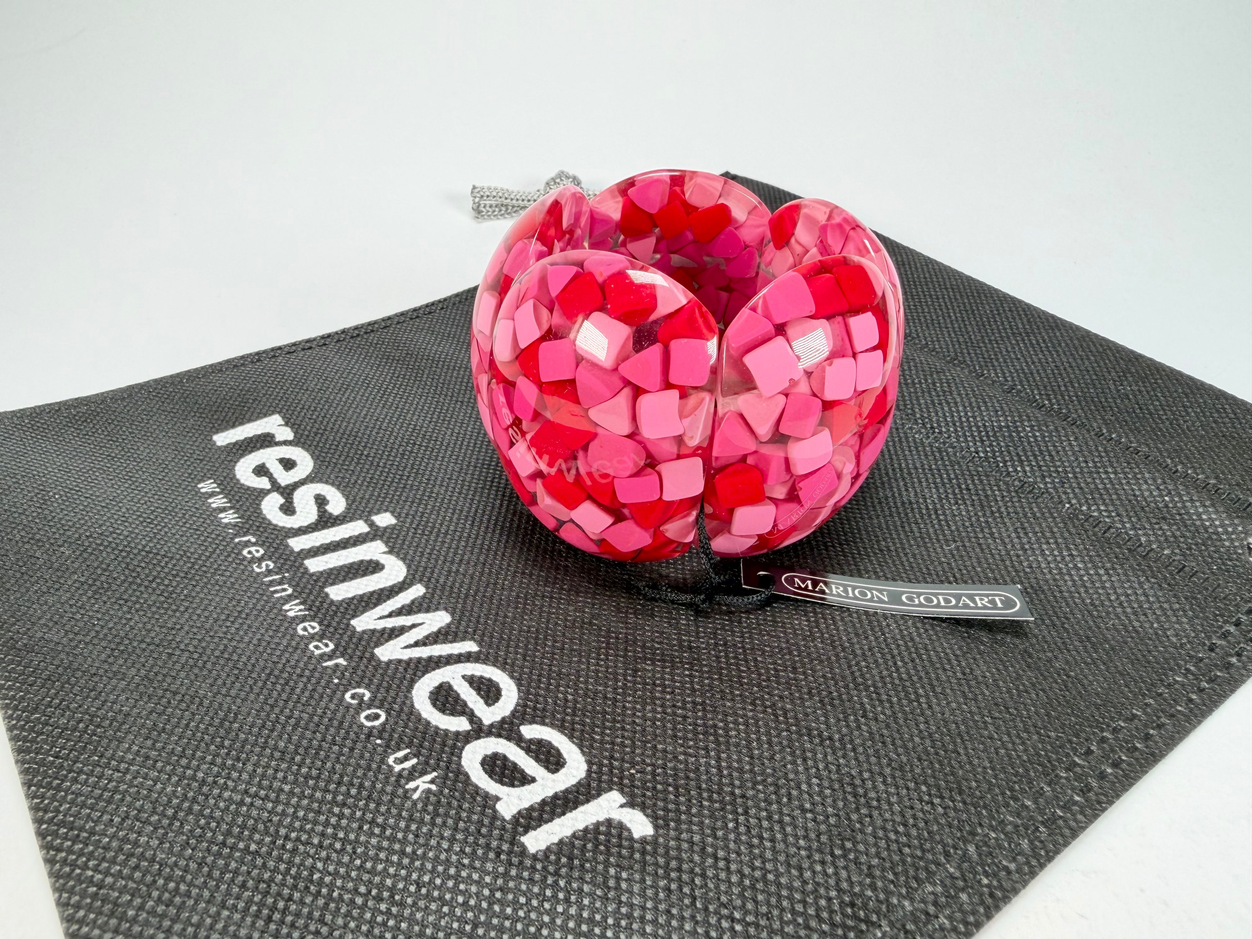 Marion Godart - Confetti "Cinq Pièces" Pink Mix Elasticated Resin Bracelet