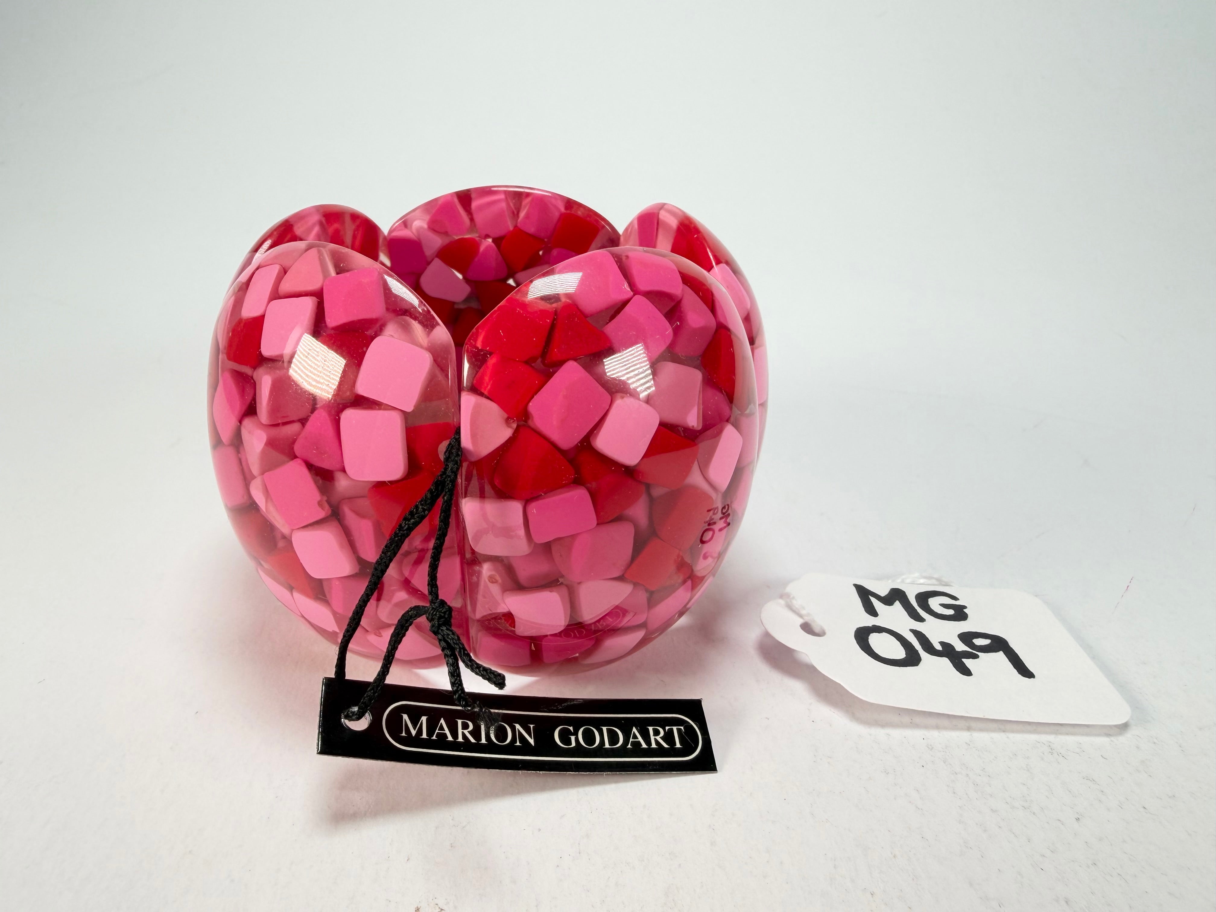 Marion Godart - Confetti "Cinq Pièces" Pink Mix Elasticated Resin Bracelet