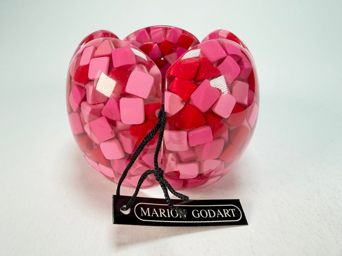 Marion Godart - Confetti "Cinq Pièces" Pink Mix Elasticated Resin Bracelet