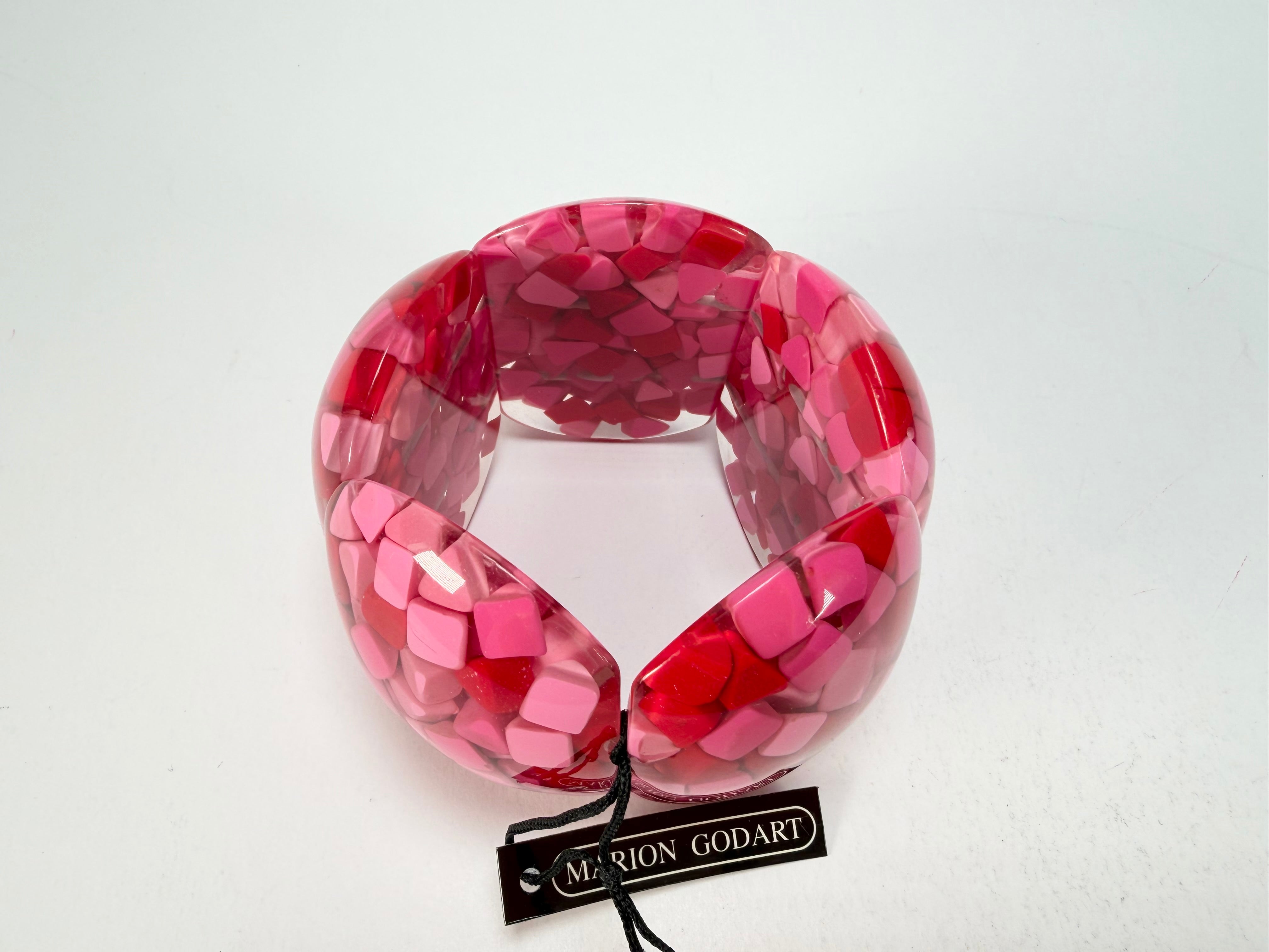 Marion Godart - Confetti "Cinq Pièces" Pink Mix Elasticated Resin Bracelet