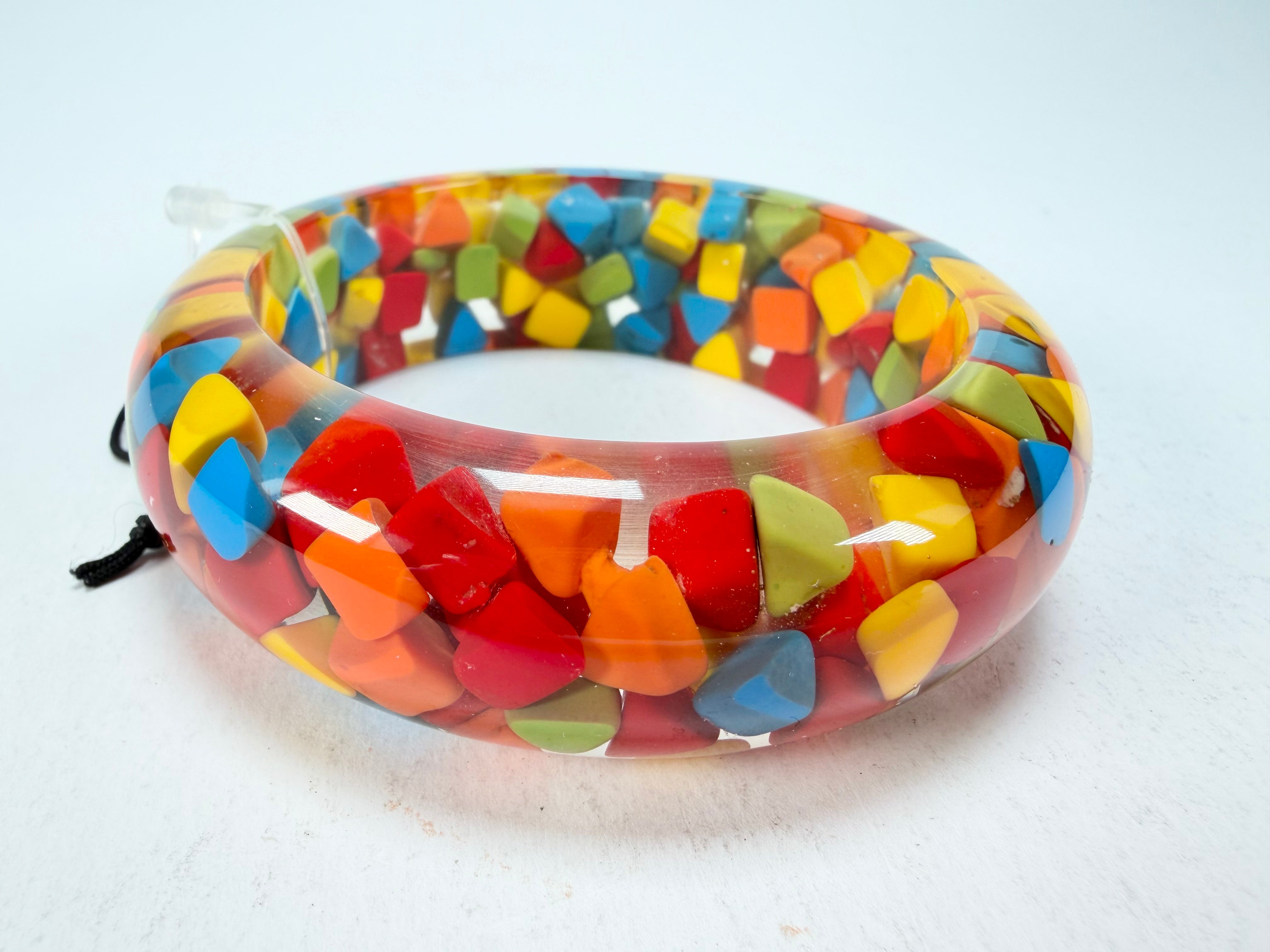 Marion Godart - Confetti "Encapsulé" Summer Mix Solid Round 2cm Bangle