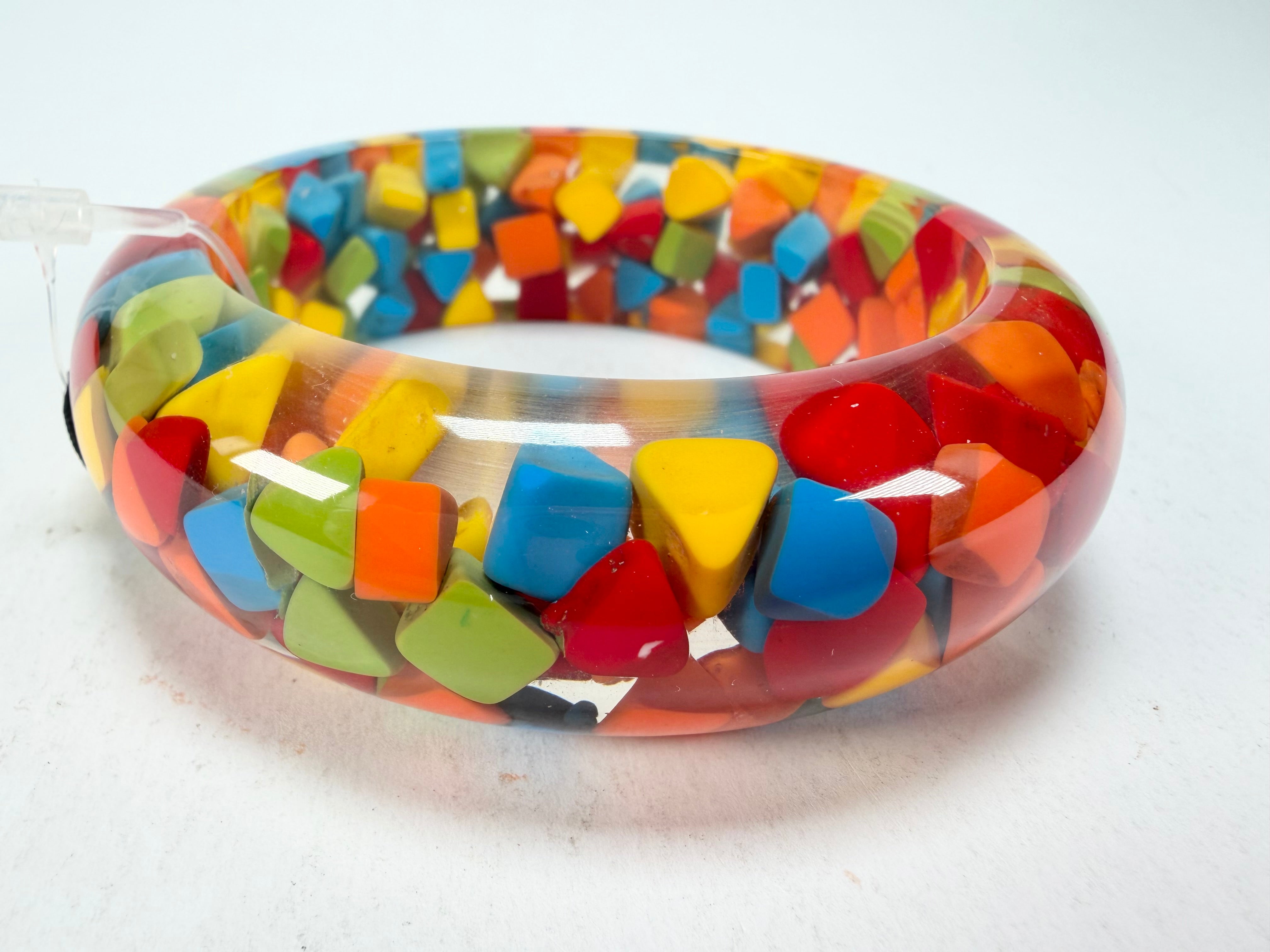Marion Godart - Confetti "Encapsulé" Summer Mix Solid Round 2cm Bangle
