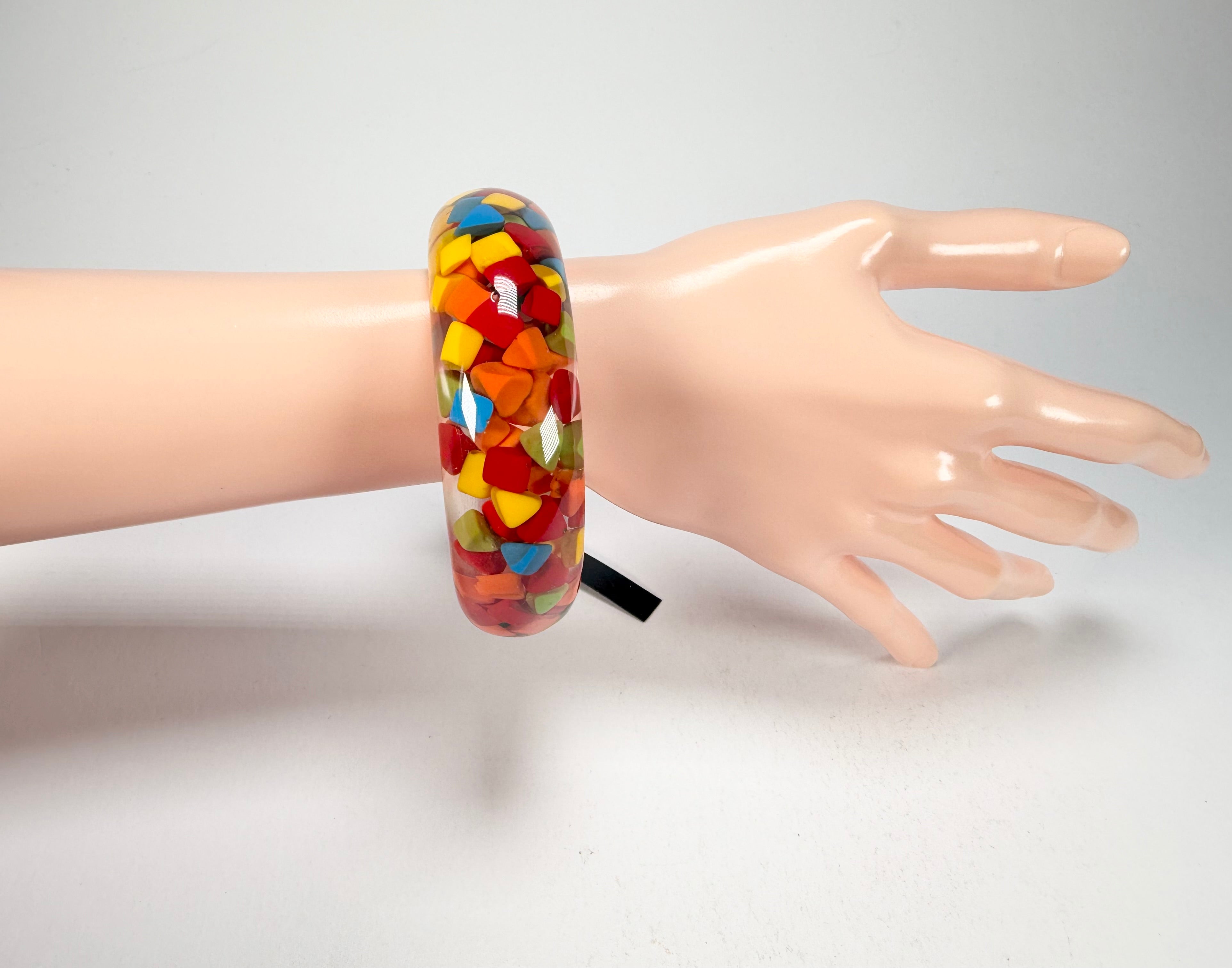 Marion Godart - Confetti "Encapsulé" Summer Mix Solid Round 2cm Bangle