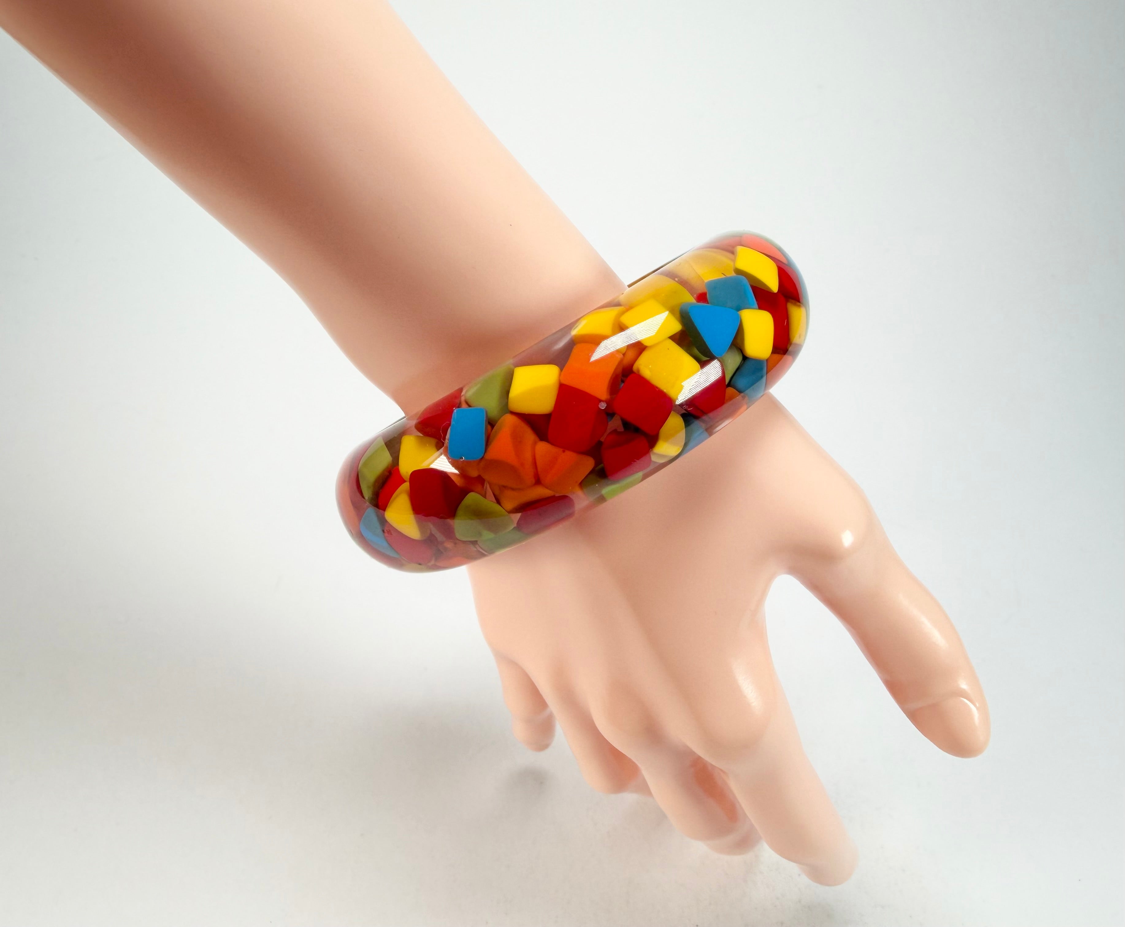 Marion Godart - Confetti "Encapsulé" Summer Mix Solid Round 2cm Bangle