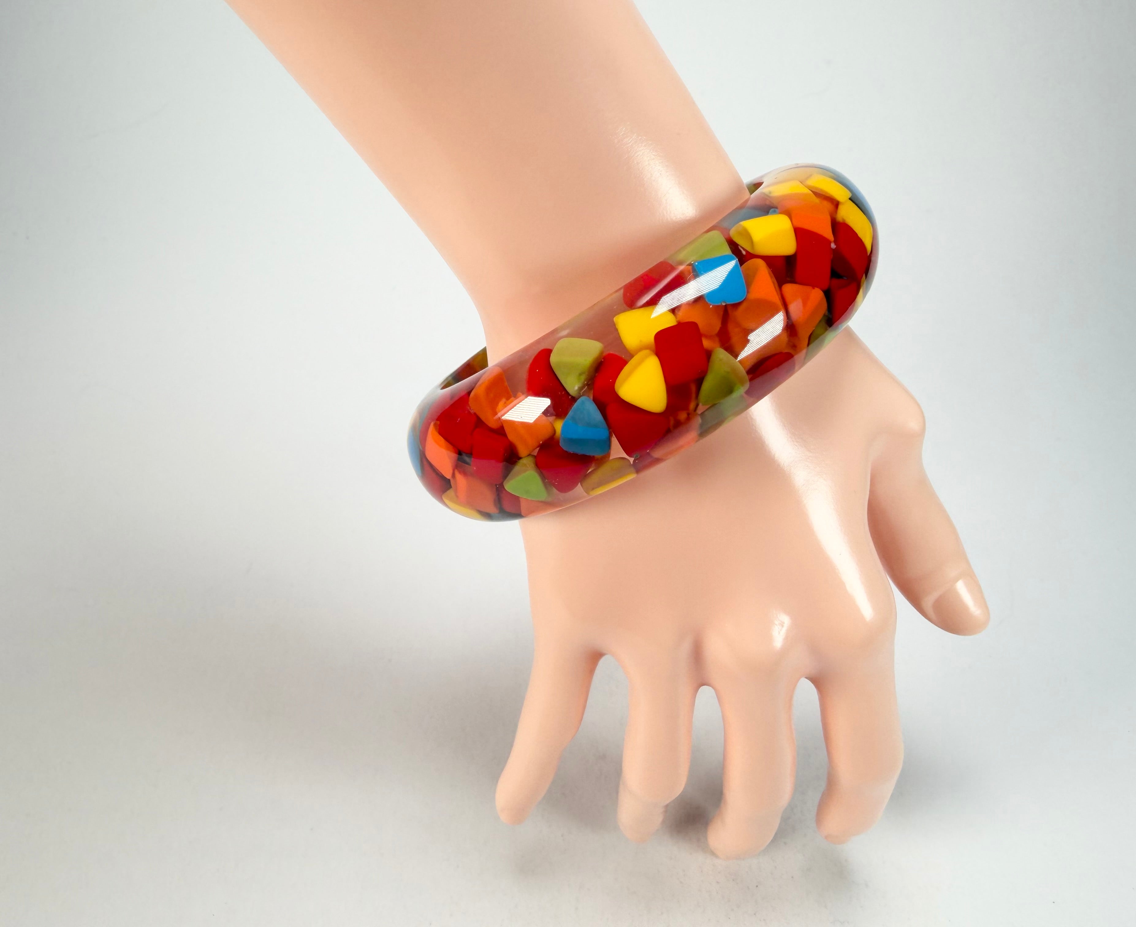 Marion Godart - Confetti "Encapsulé" Summer Mix Solid Round 2cm Bangle