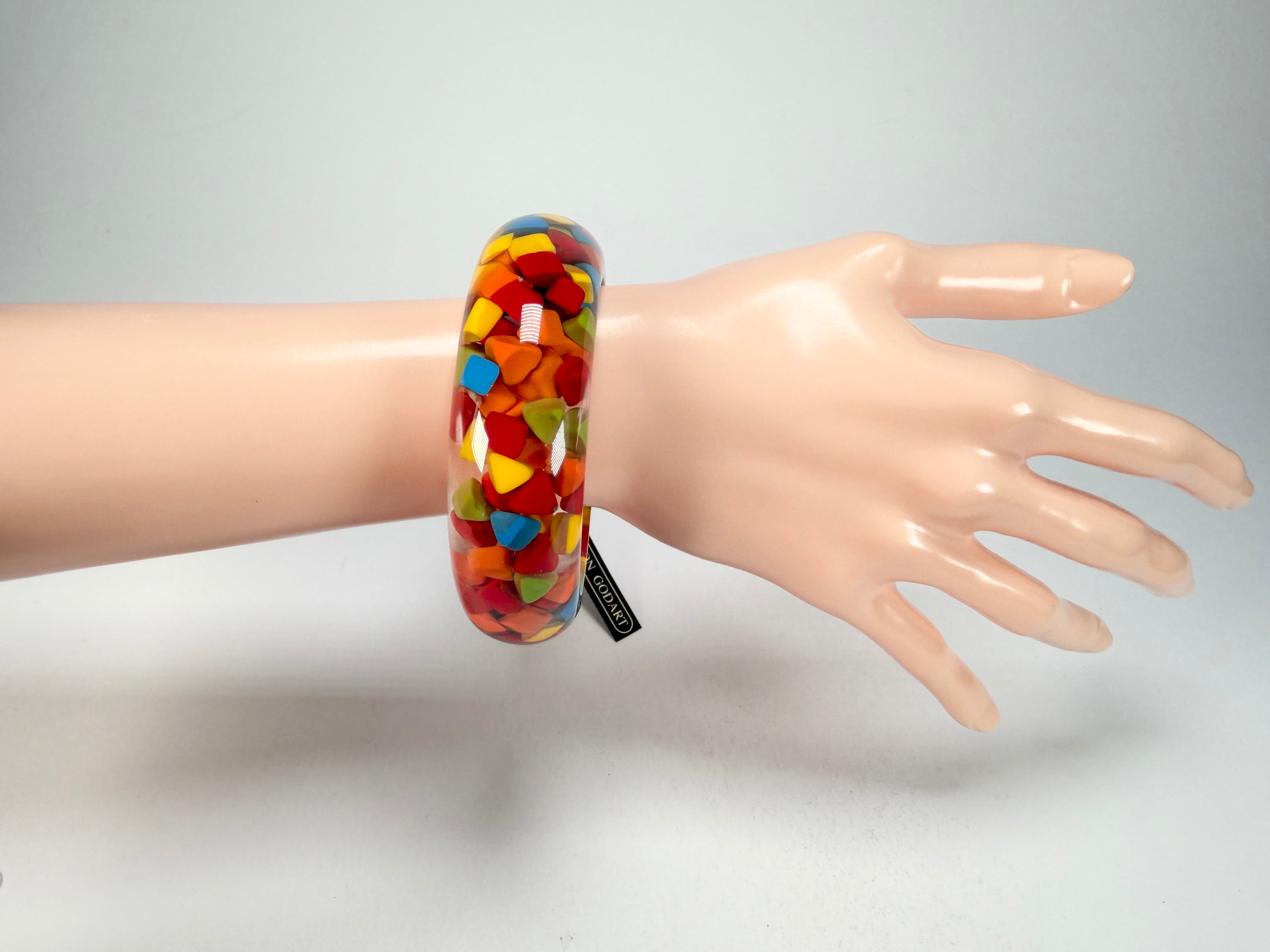 Marion Godart - Confetti "Encapsulé" Summer Mix Solid Round 2cm Bangle