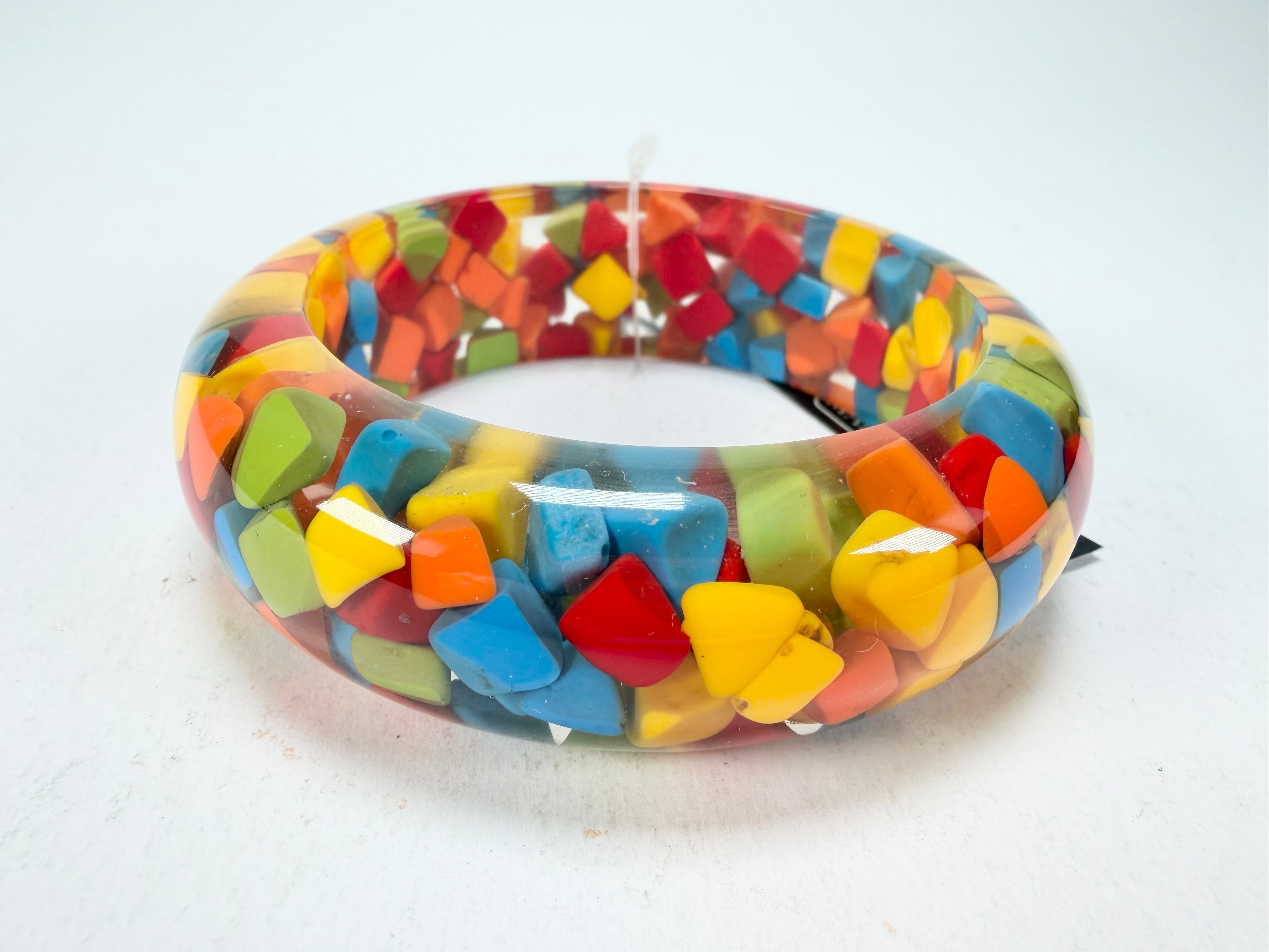 Marion Godart - Confetti "Encapsulé" Summer Mix Solid Round 2cm Bangle
