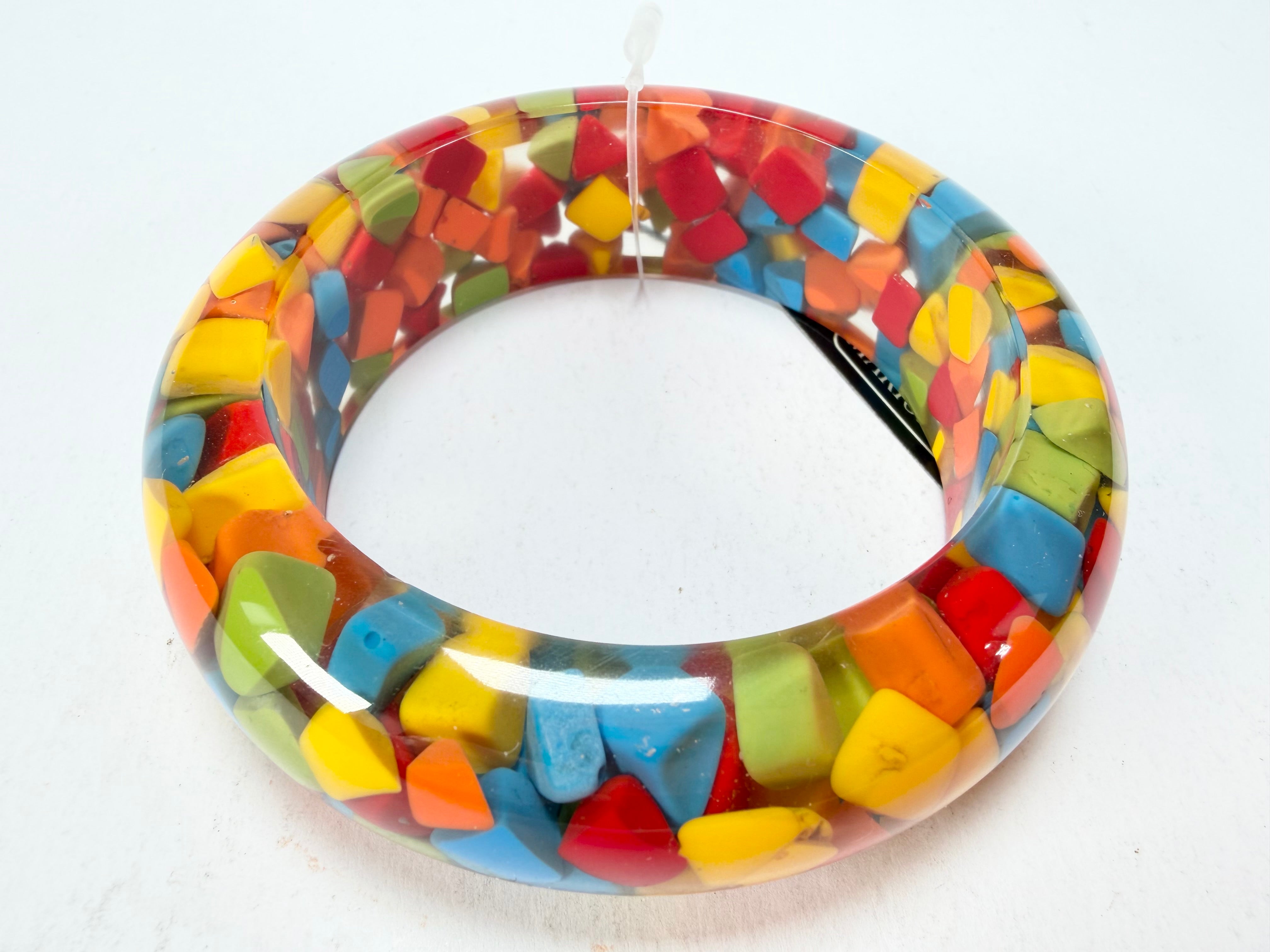 Marion Godart - Confetti "Encapsulé" Summer Mix Solid Round 2cm Bangle