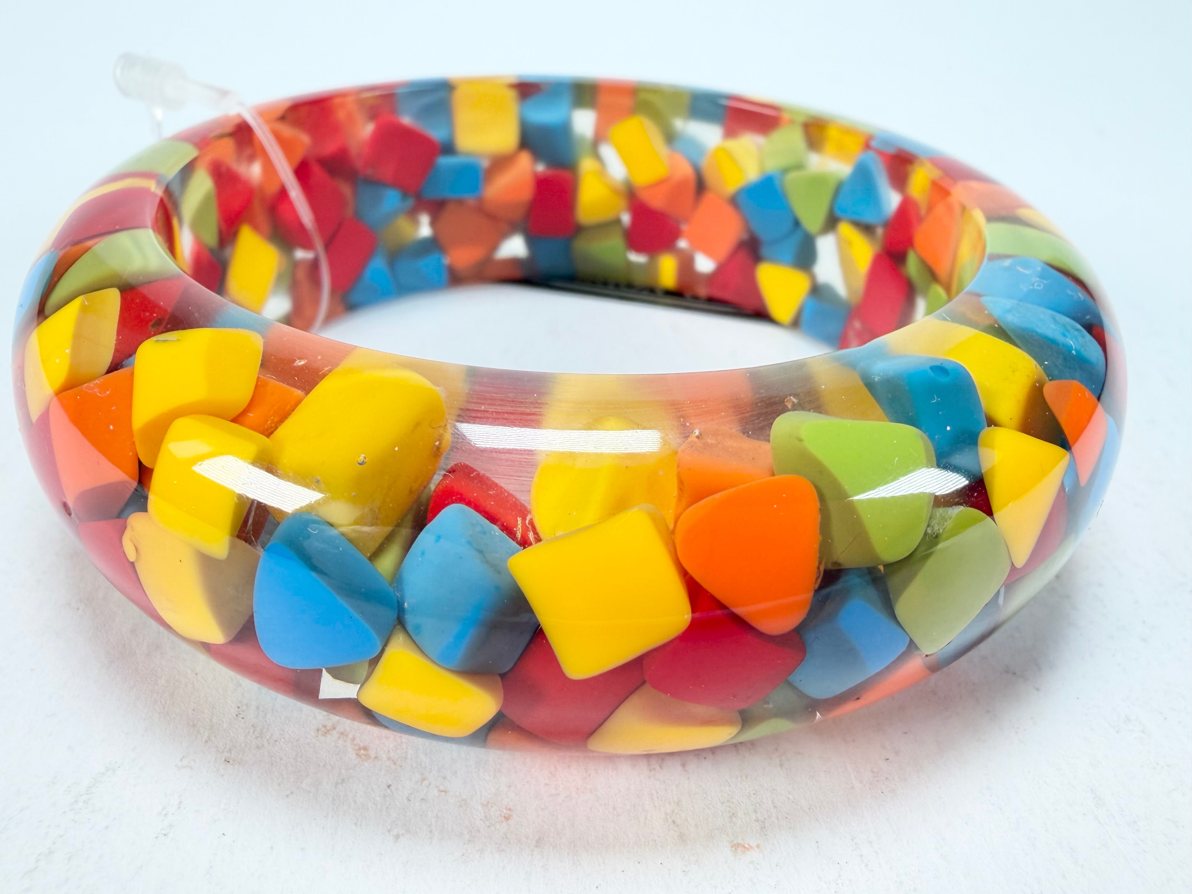 Marion Godart - Confetti "Encapsulé" Summer Mix Solid Round 2cm Bangle