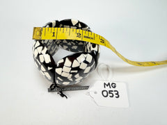 Marion Godart - Confetti "Cinq Pièces" Black & White Elasticated Resin Bracelet
